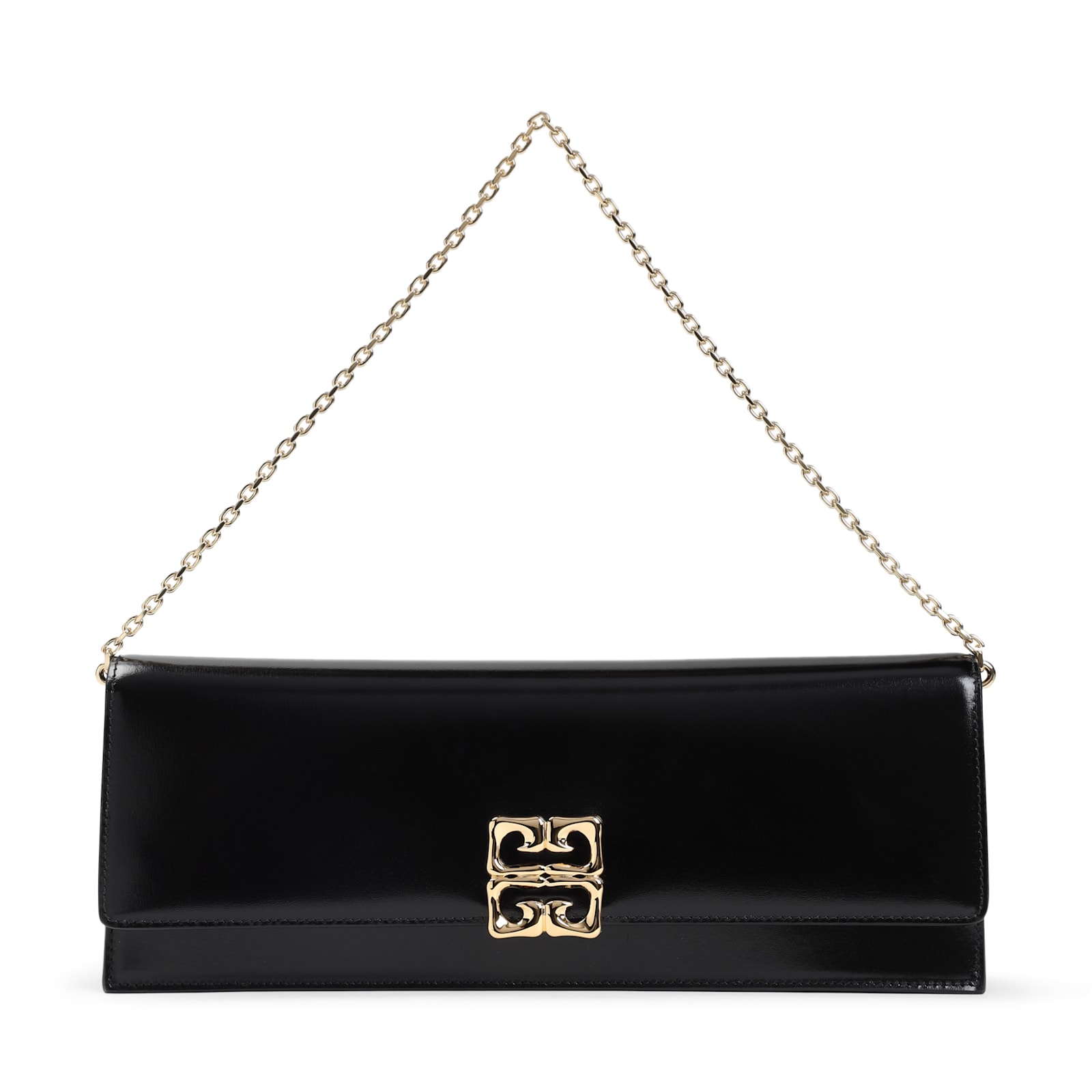 Givenchy Black Calf Leather 4g Liquid Clutch Bag In Black