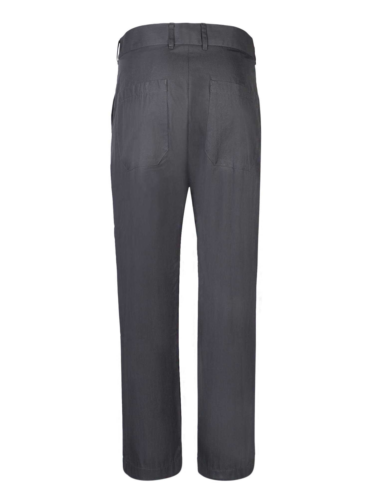 Studio Nicholson Grey Cotton Trousers In Black