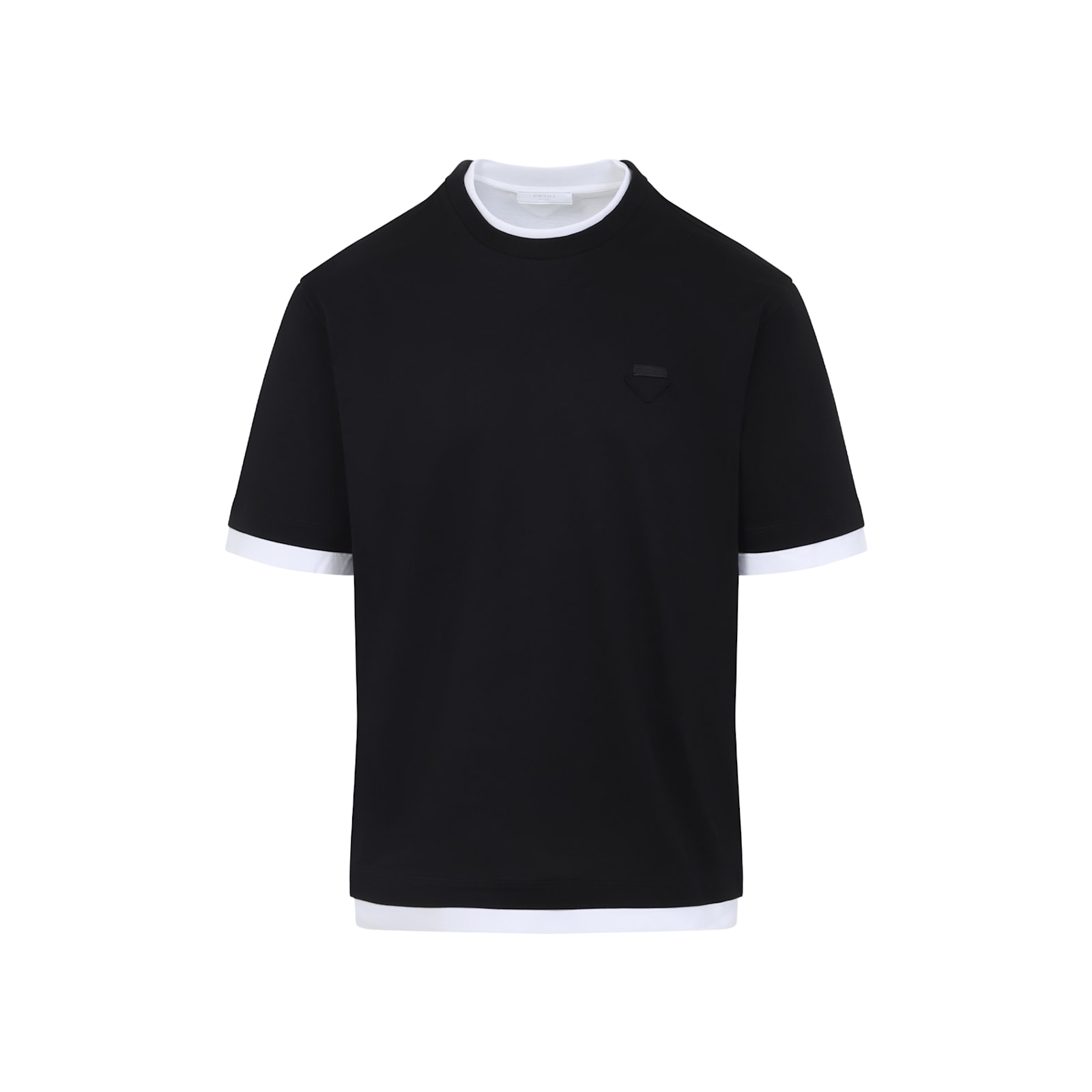 Prada Short Sleeves Crewneck T-shirt In Black