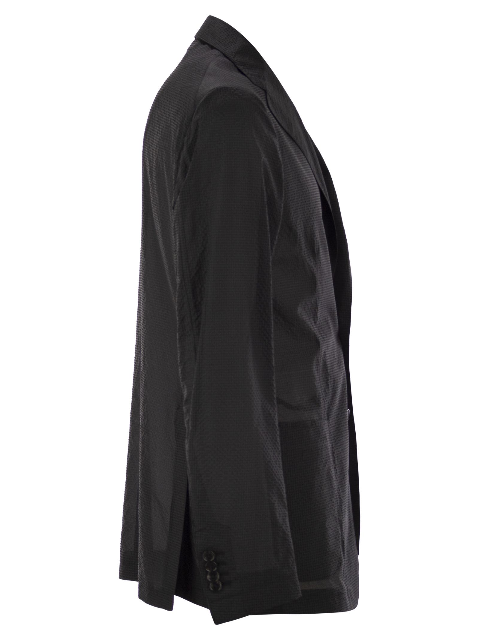 Tagliatore Men's Lightweight Technical Fabric Jacket In Black