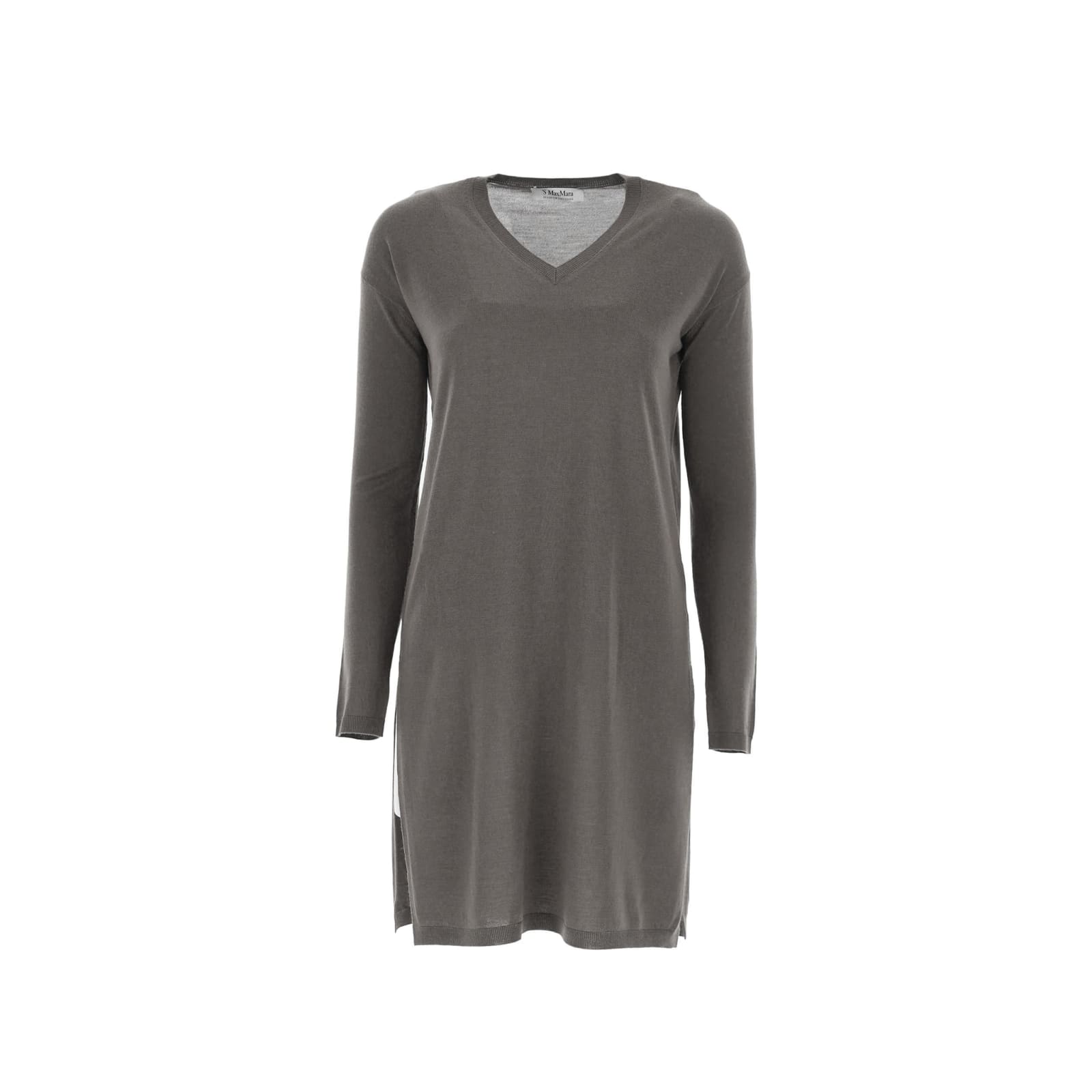 Shop 's Max Mara Wool Long Sweater In Gray
