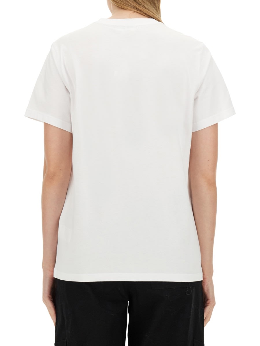 Shop Ganni T-shirt With Logo In White