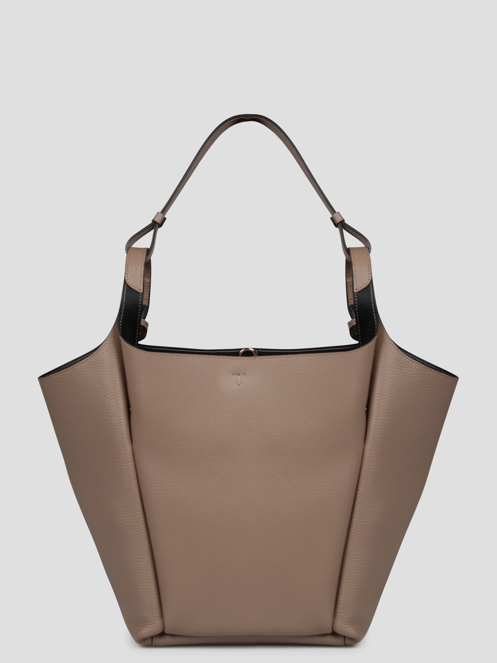 Shop Tod's Logo Bucket Bag In Nude & Neutrals