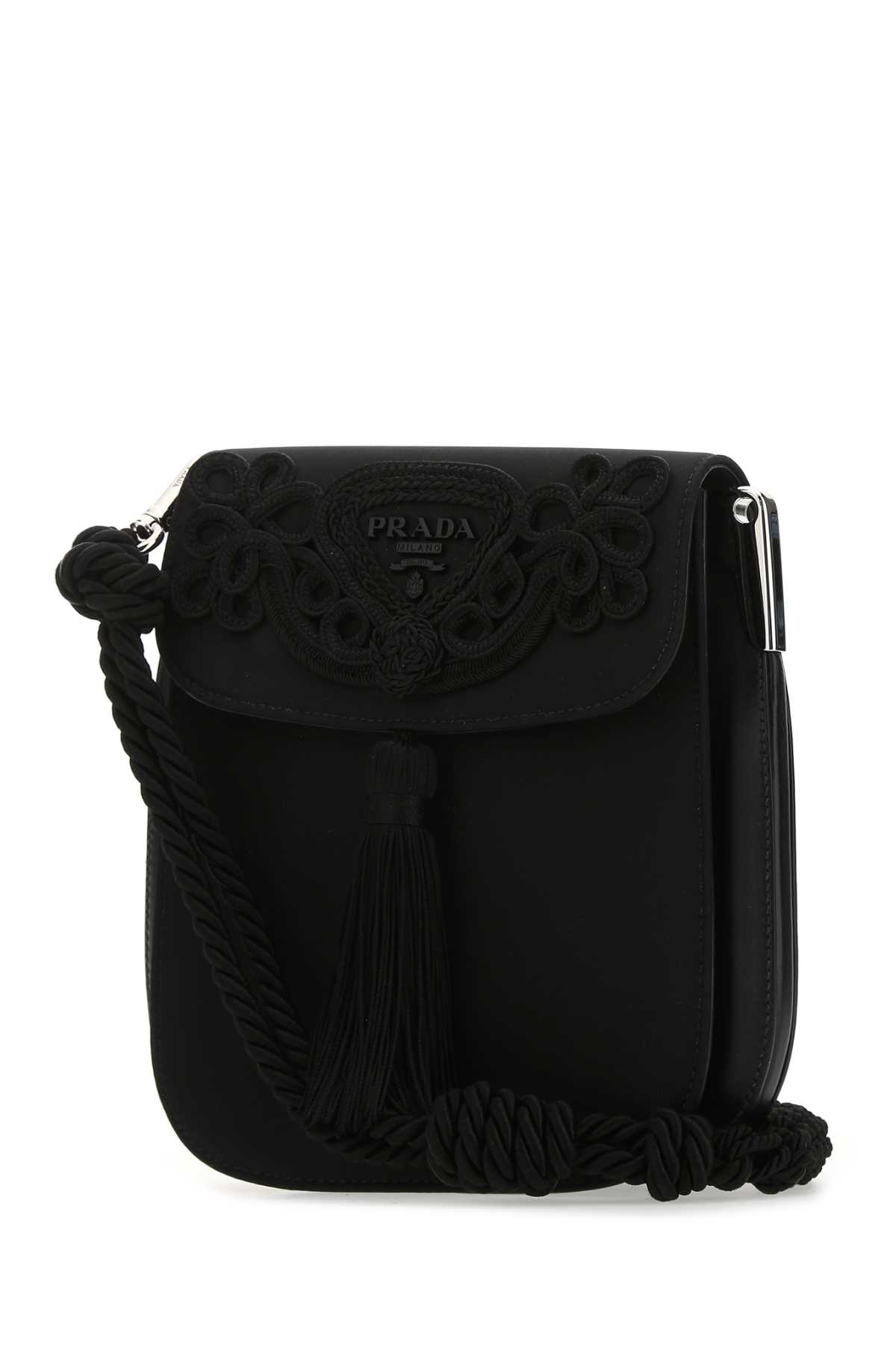 Shop Prada Black Nylon Crossbody Bag In F0002