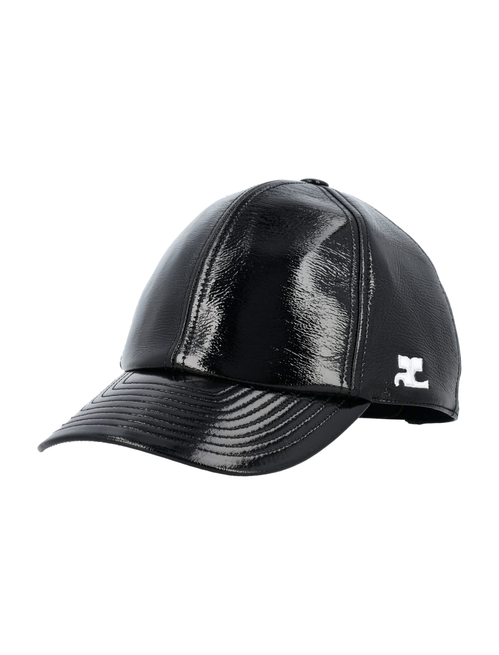 Shop Courrèges Vinyl Cap In Black