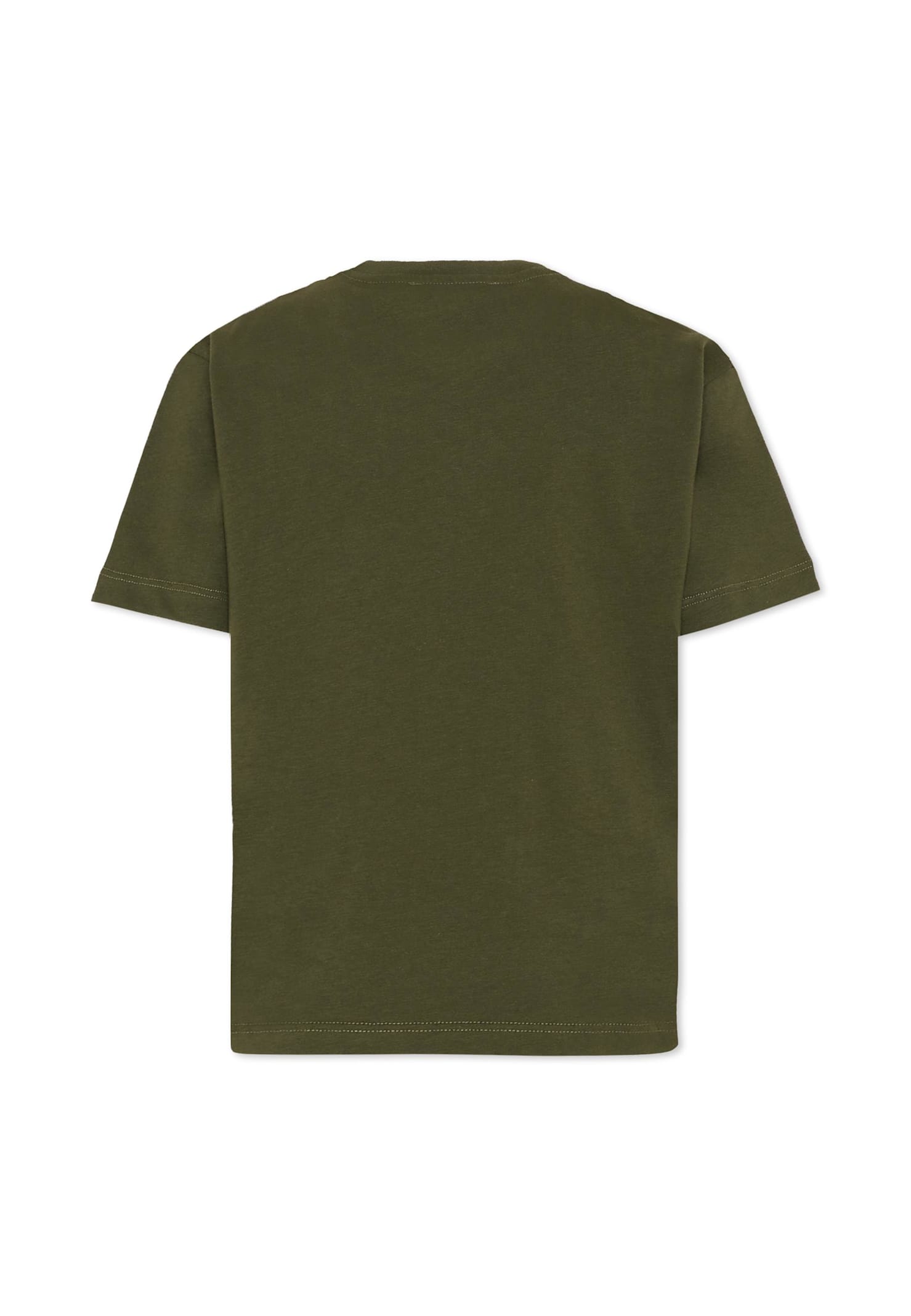 Msgm Logo T-shirt In Green