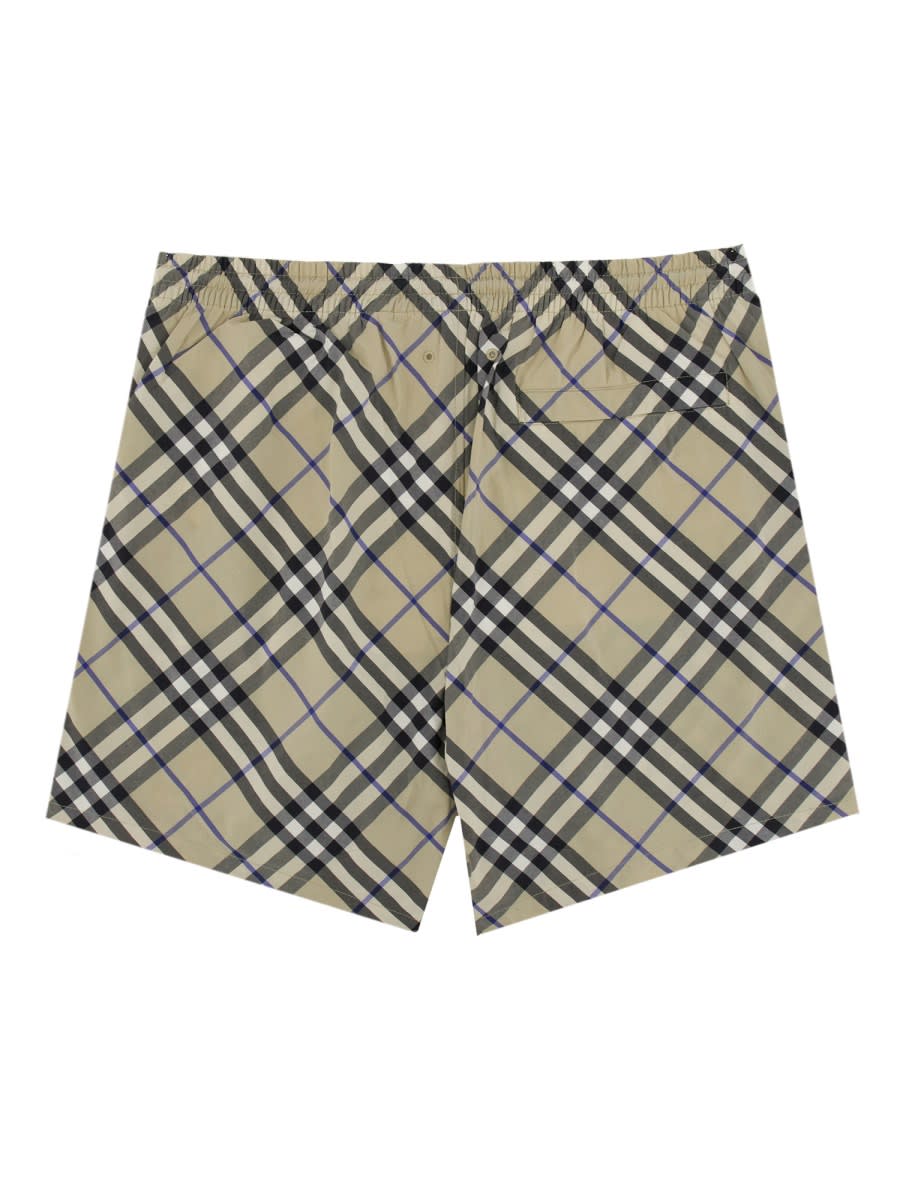 Burberry Patterned Swim Trunks Elastic Waistband