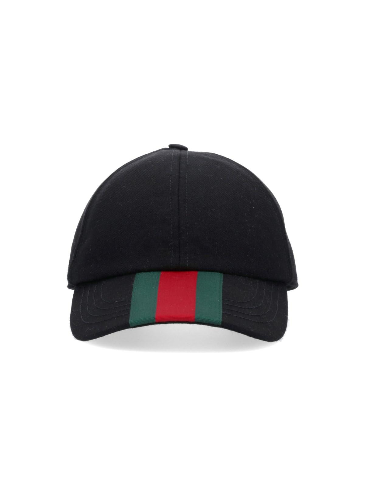 Shop Gucci Wool Baseball Cap In Black