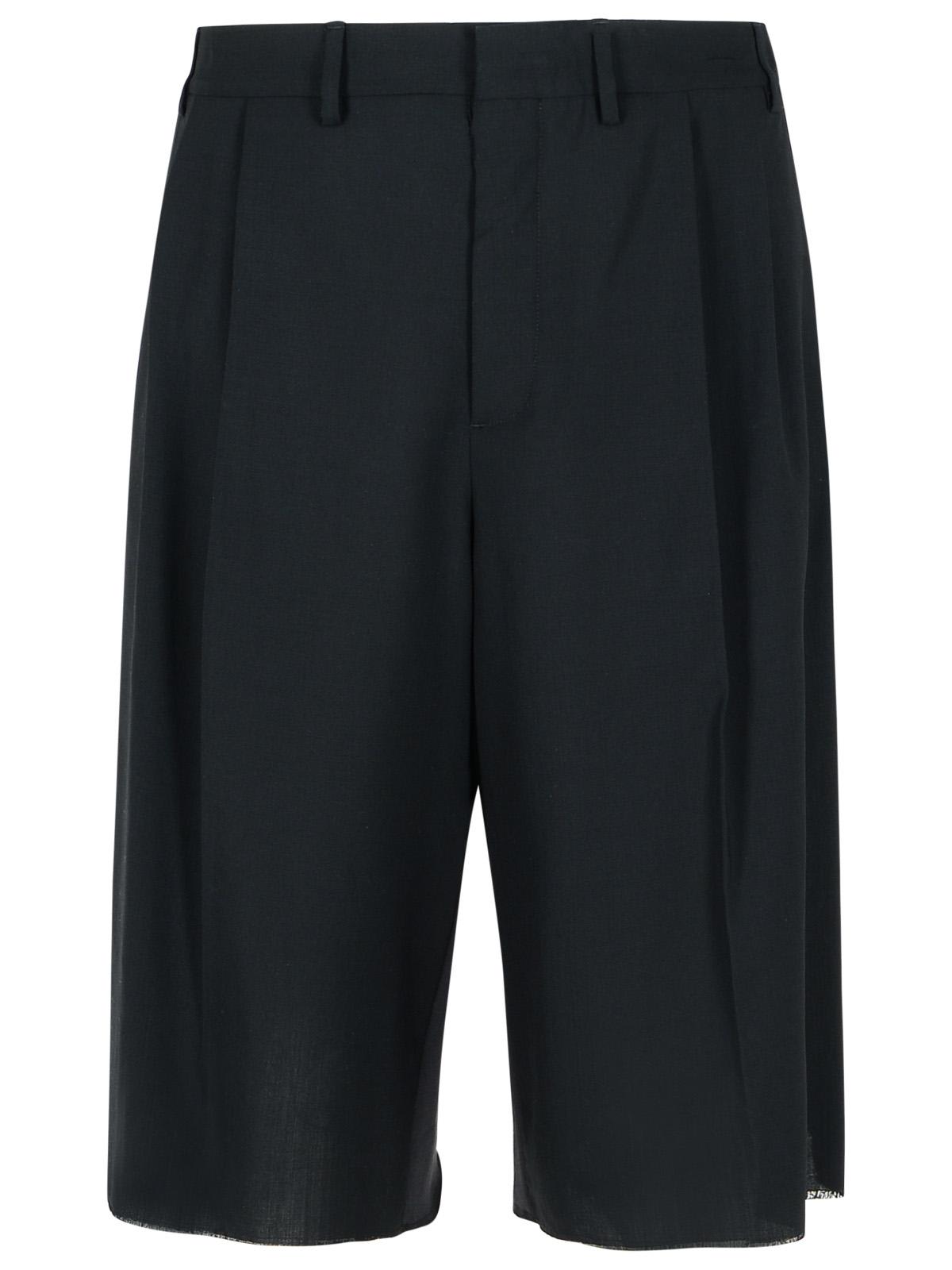 MM6 Maison Margiela Black Virgin Wool Bermuda Shorts