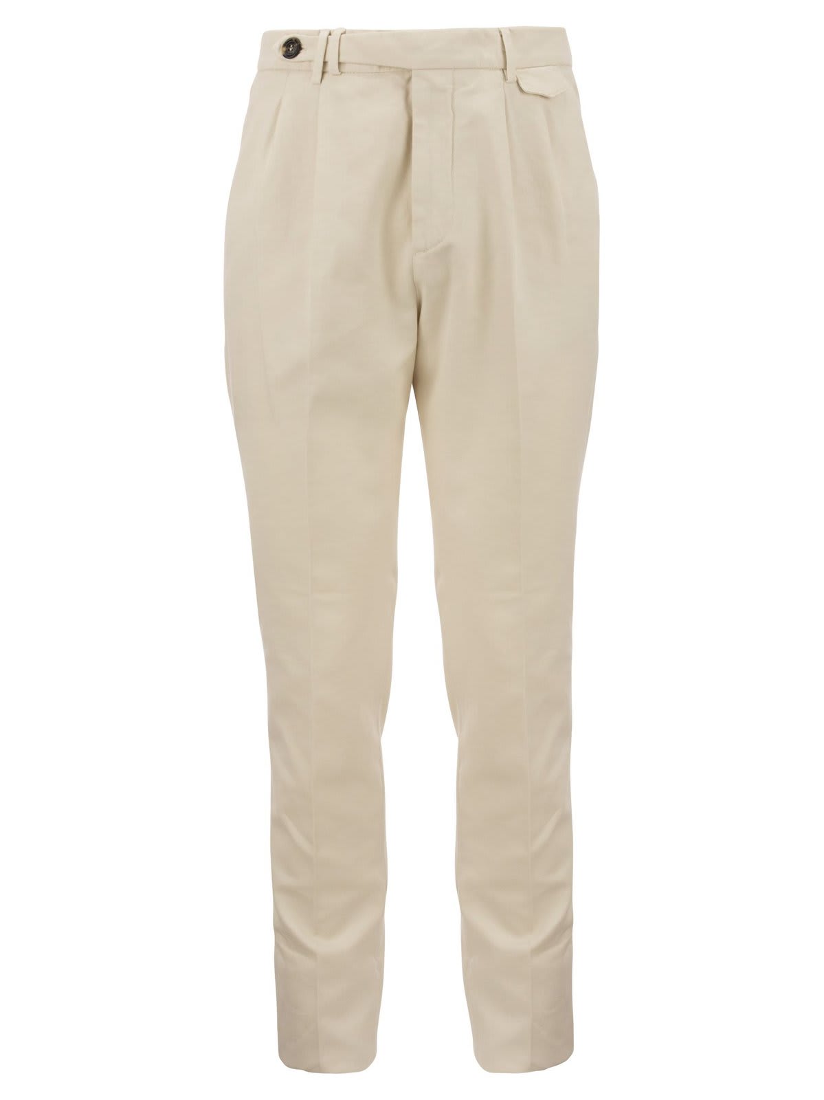 Straight-leg Turn-up Hem Trousers