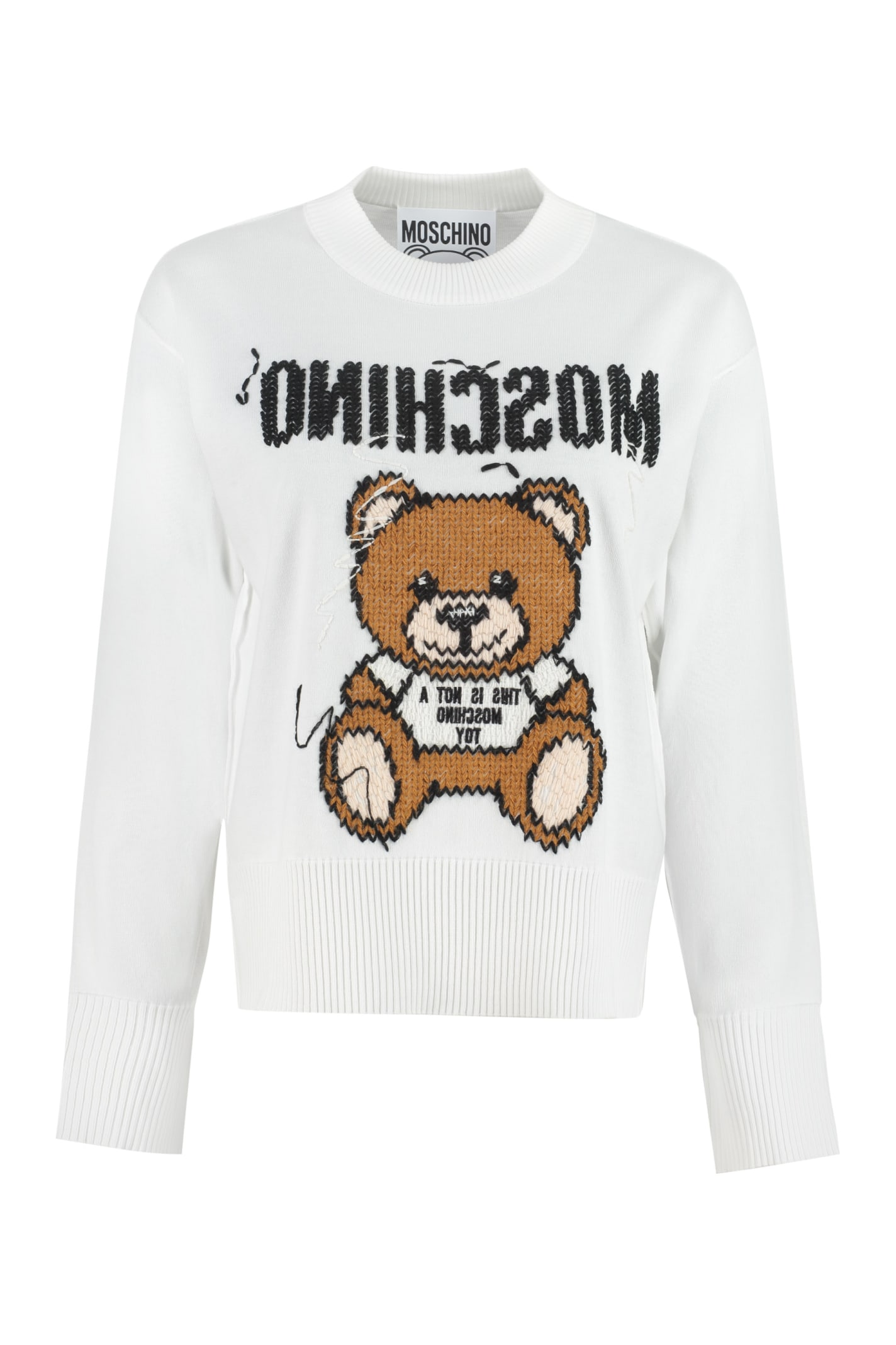 Moschino Embroidered Cotton Sweater