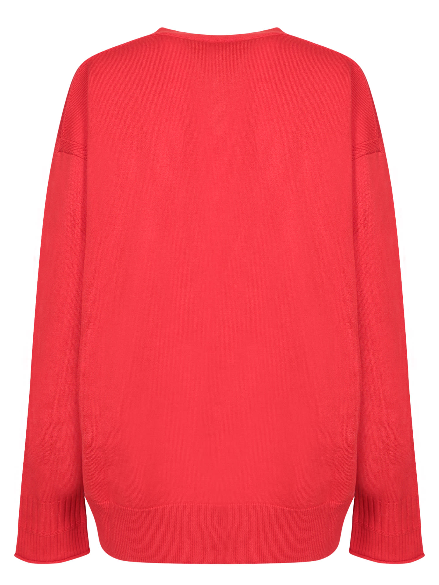 Shop Stella Mccartney Red Merino Wool Cardigan