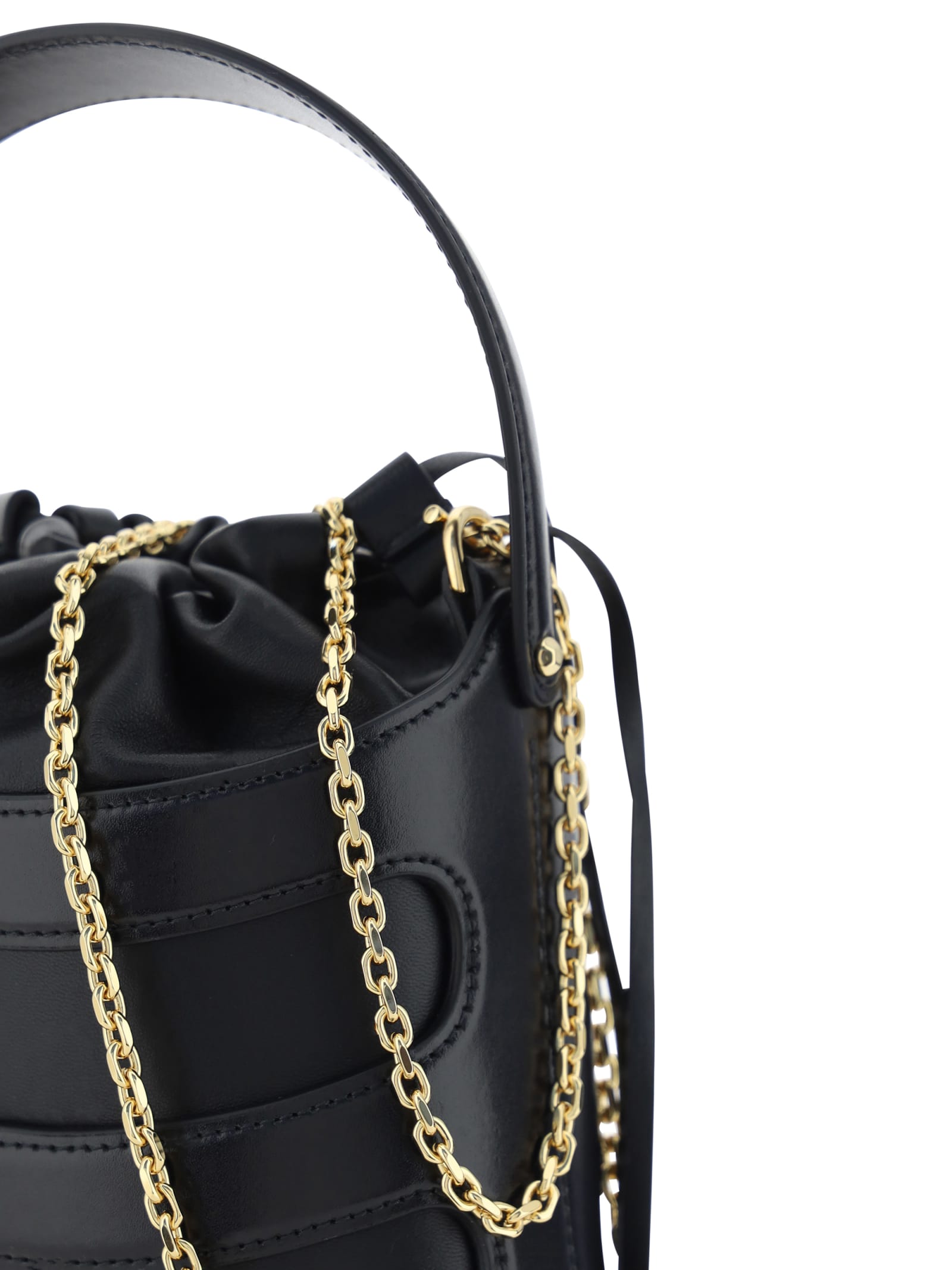 Shop Alexander Mcqueen The Rise Mini Bucket Bag In Black