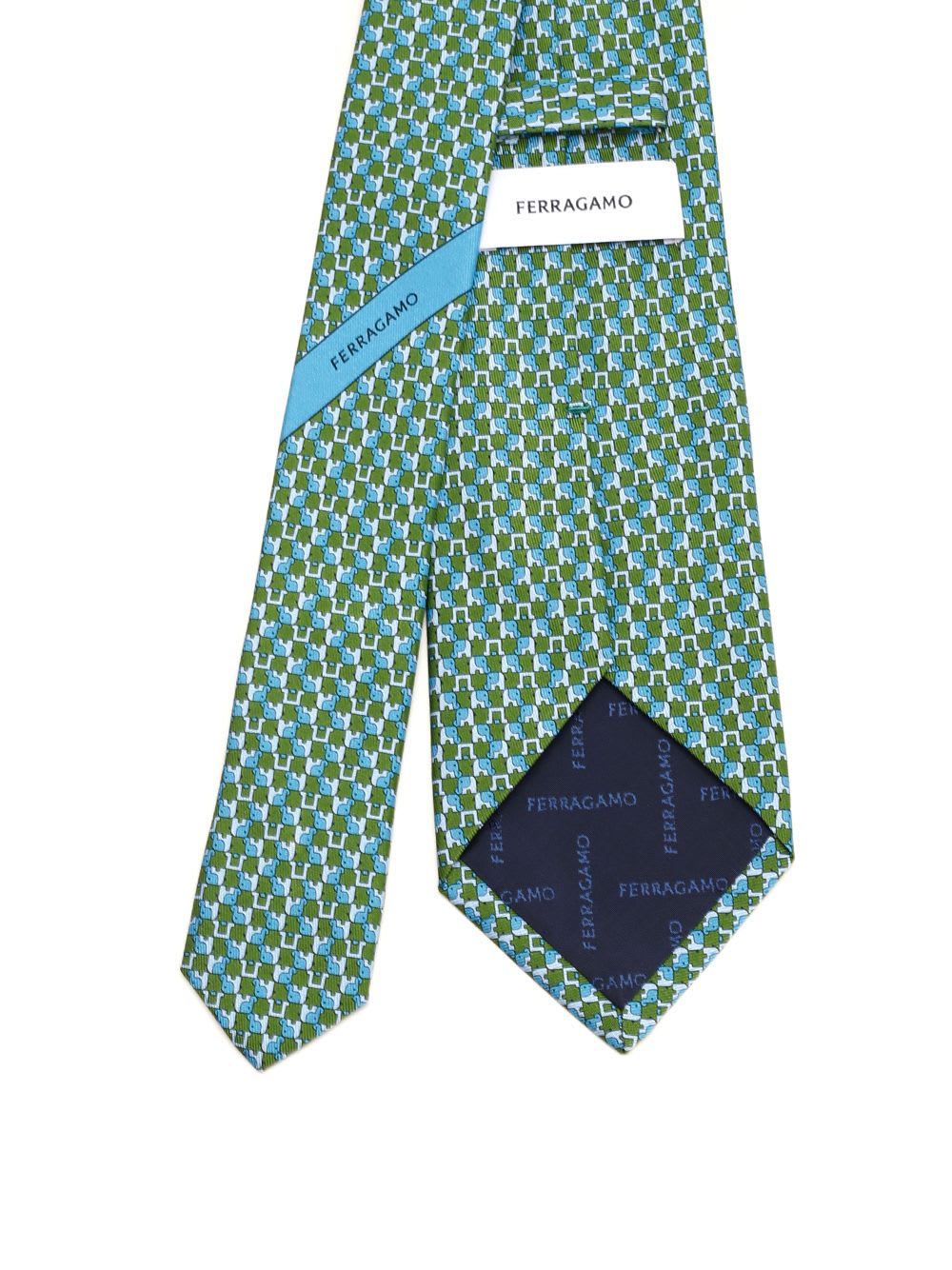 Shop Ferragamo Silk Tie In Green