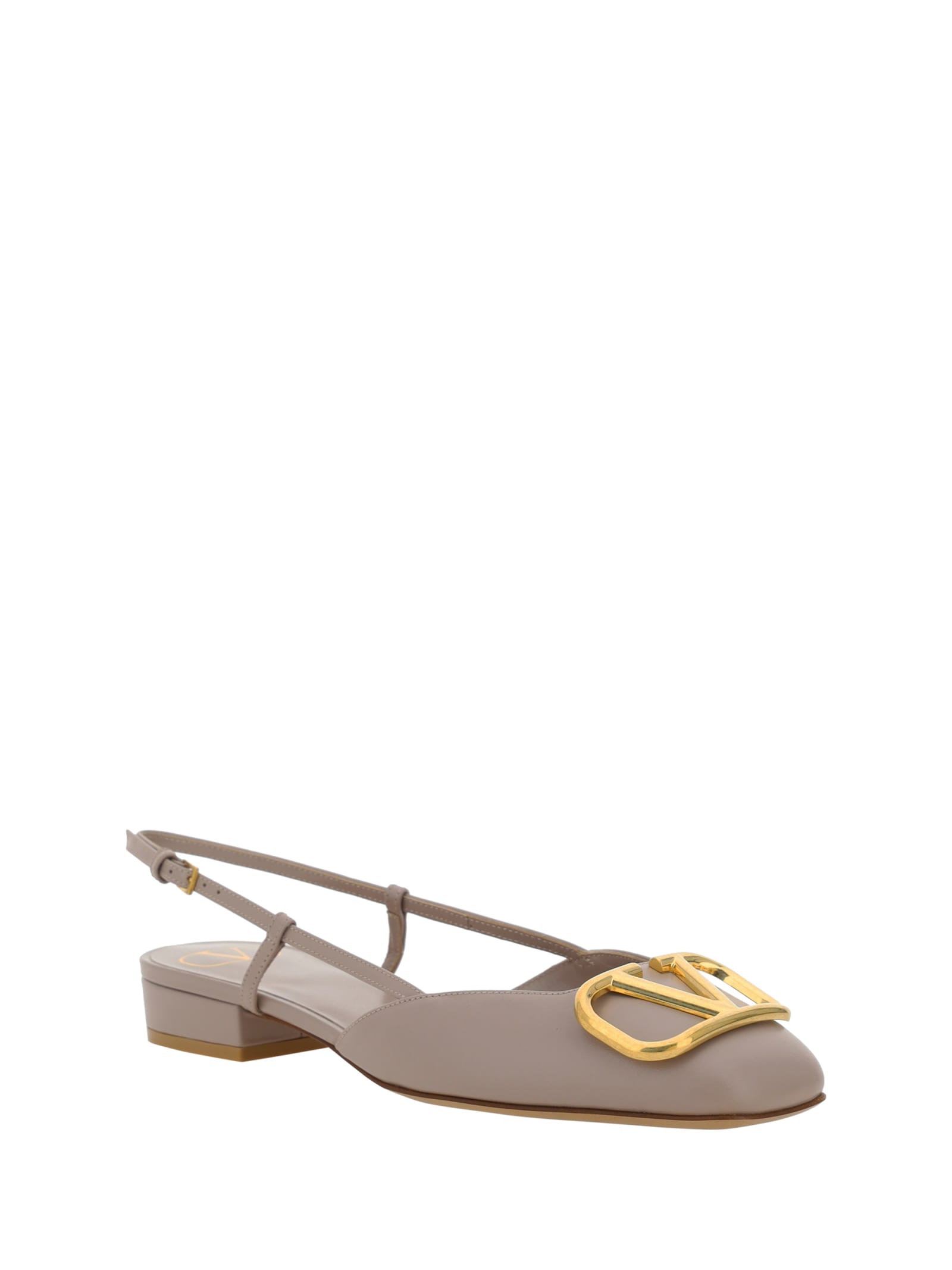 Shop Valentino Vlogo Ballerinas In Poudre