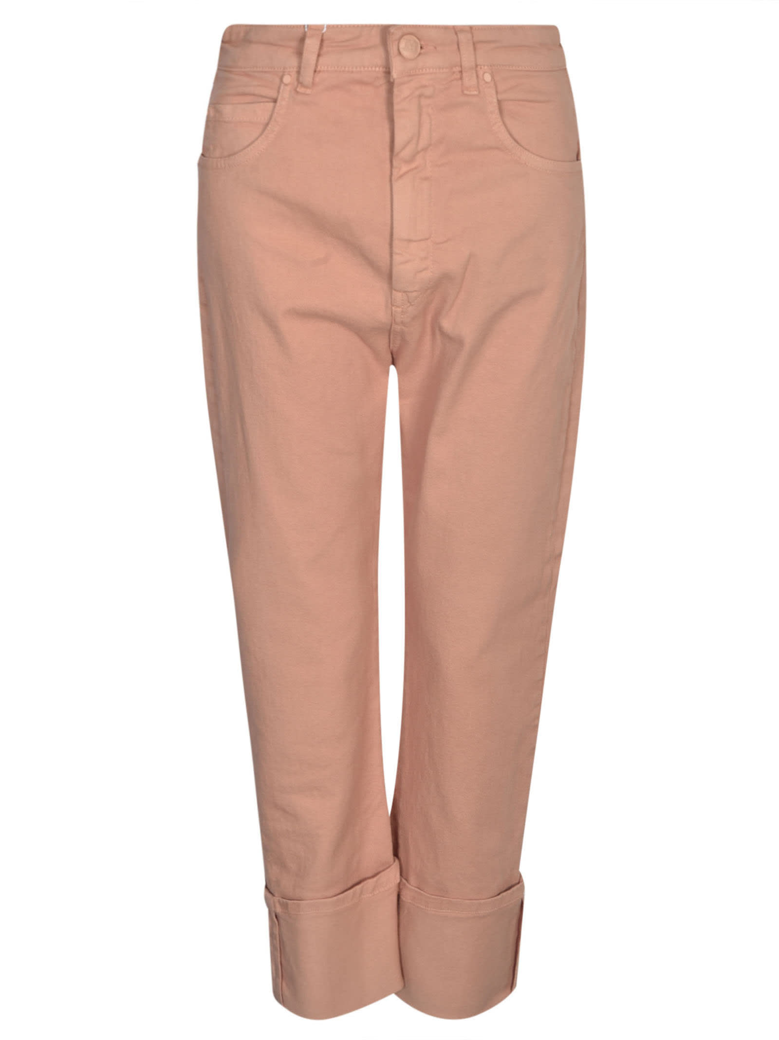 Max Mara 5 Pockets Cropped Jeans In Pink
