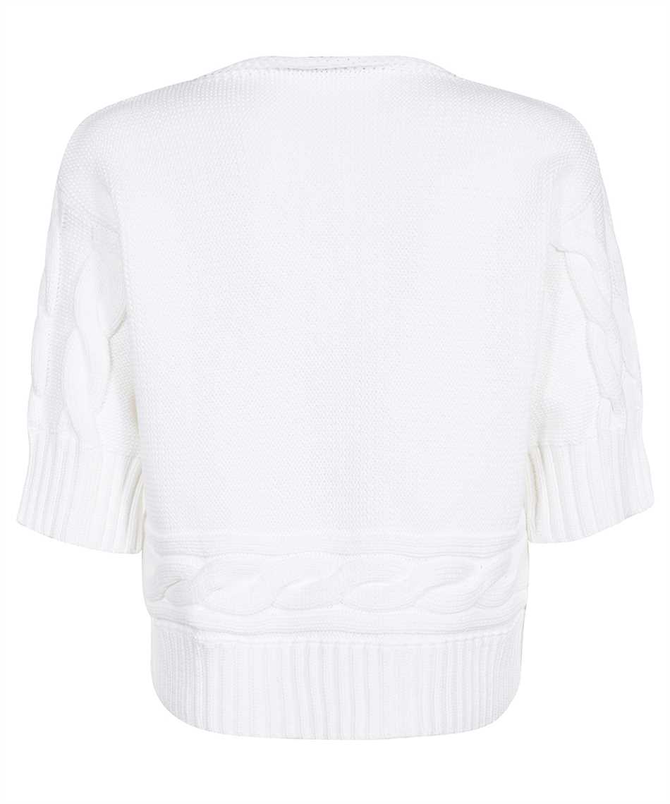 Max Mara Cable-knit Short-sleeve Sweater In White