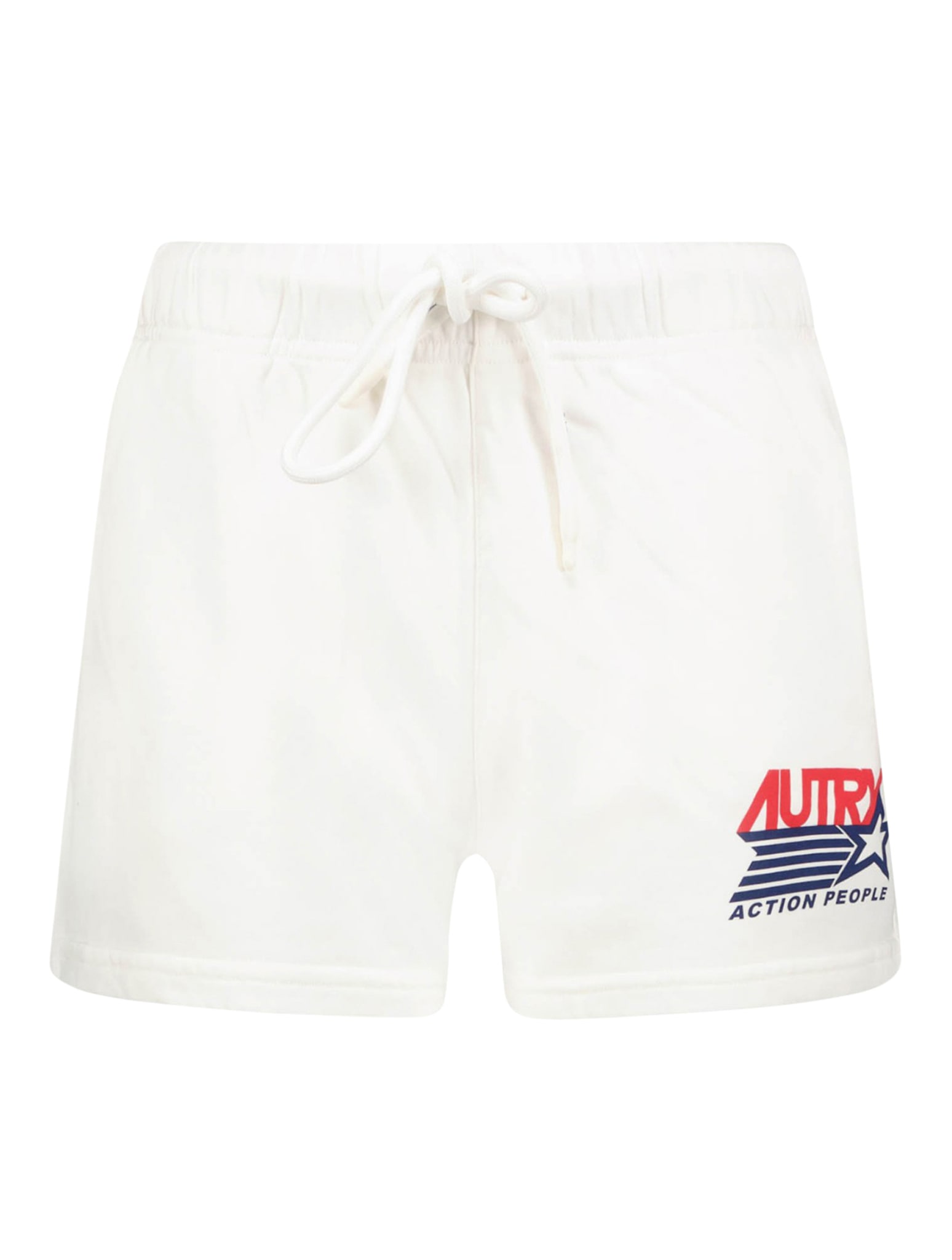Autry Brushed Cotton Iconic Jogger Shorts In White