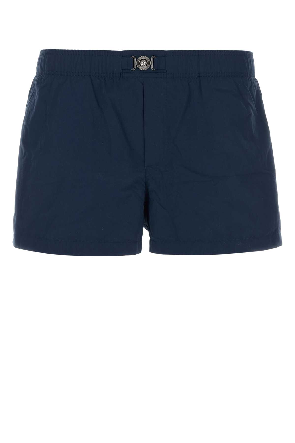 Blue Nylon Bermuda Shorts