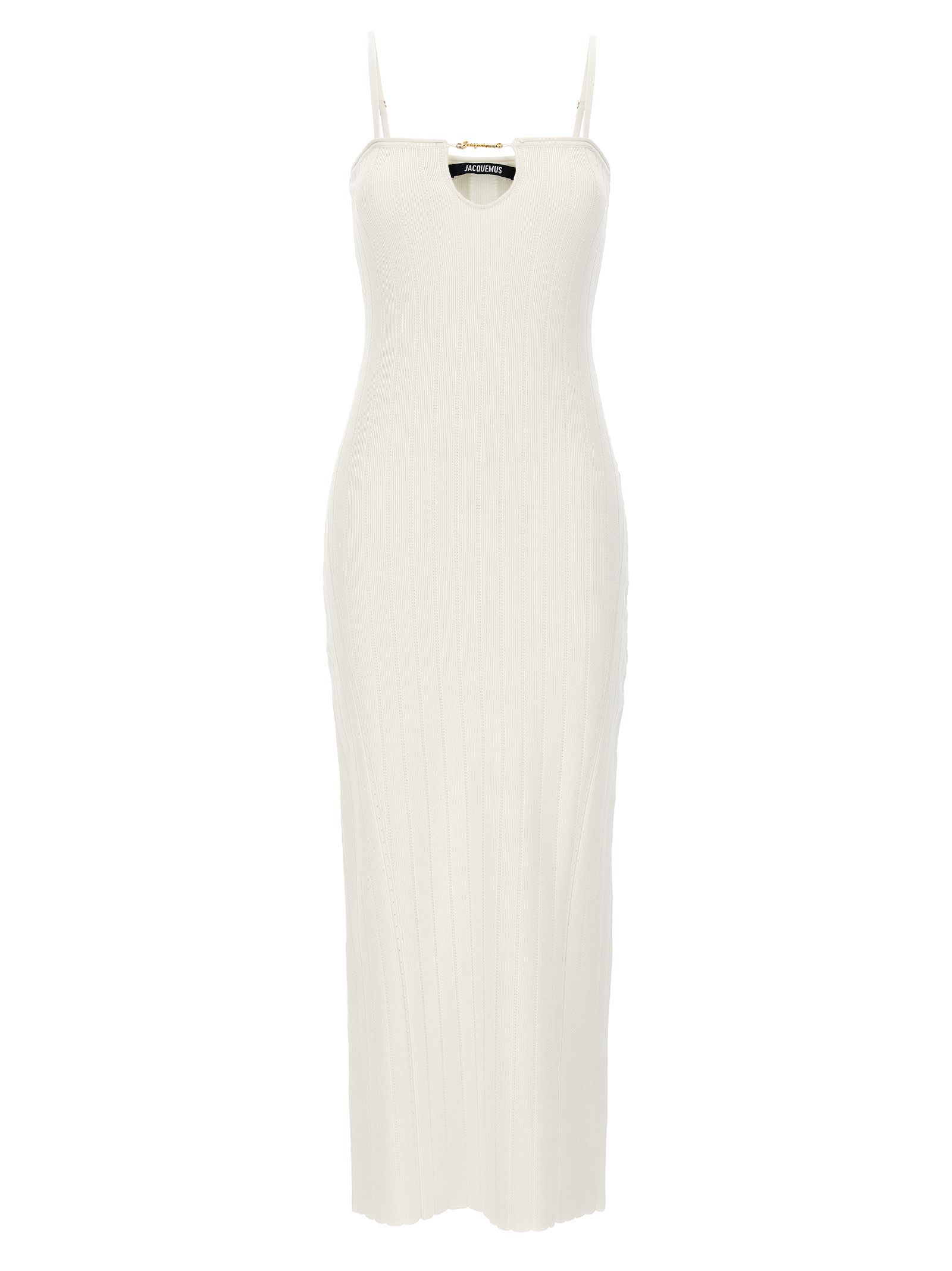 Shop Jacquemus La Robe Sierra Bretelles Dress In White