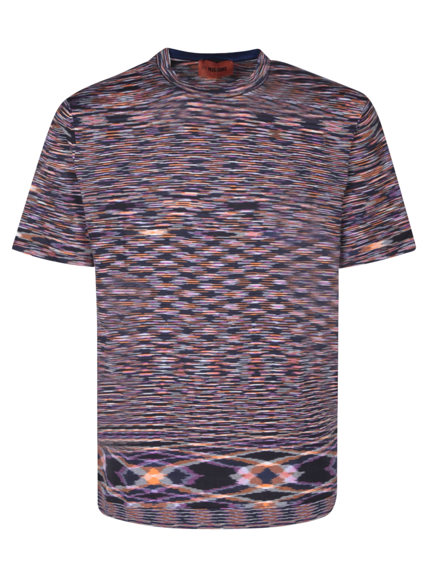 Shop Missoni Striped Multicolor T-shirt In Black