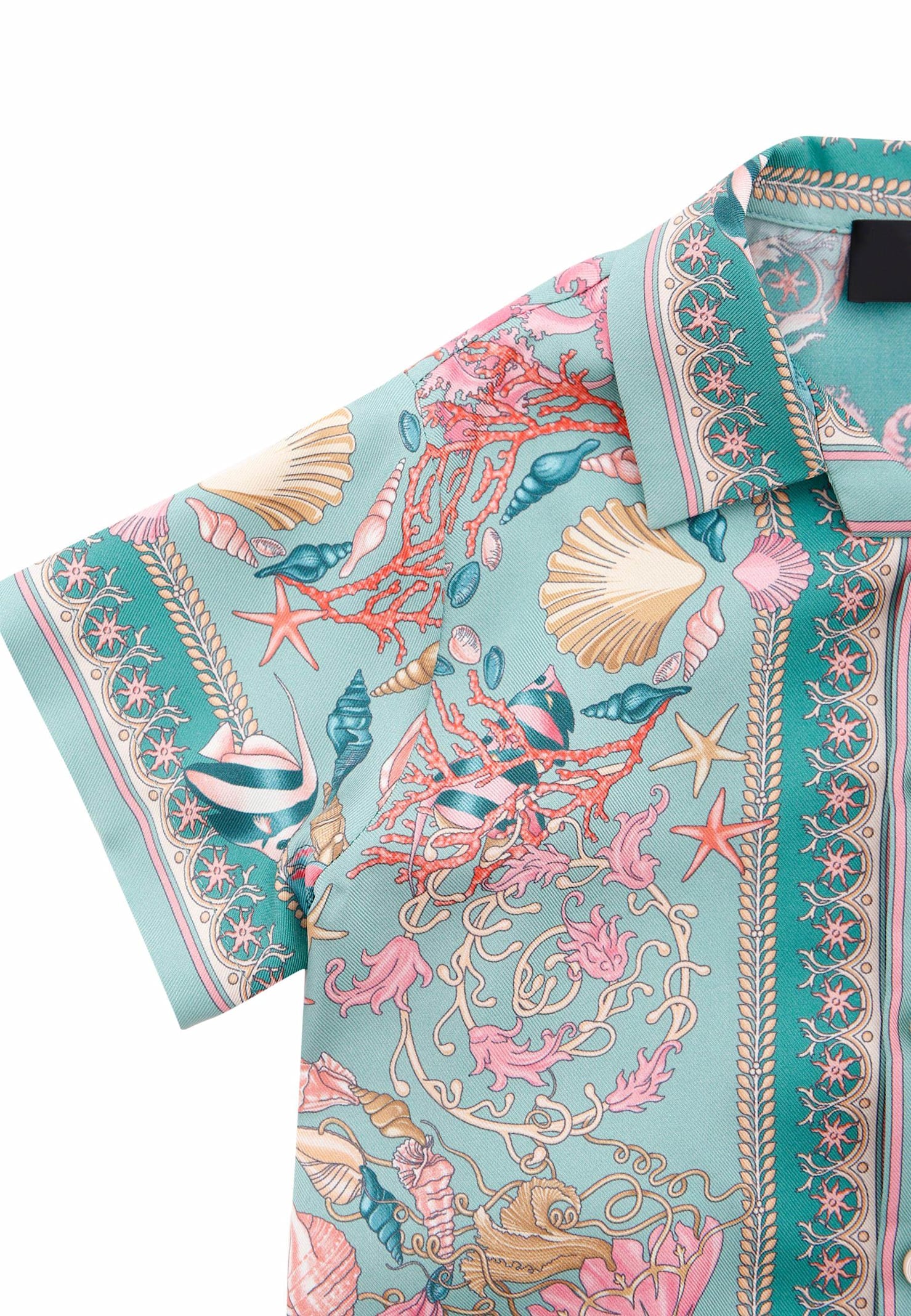 Versace Multicolor La Vacanza Shirt For Babykids In Green