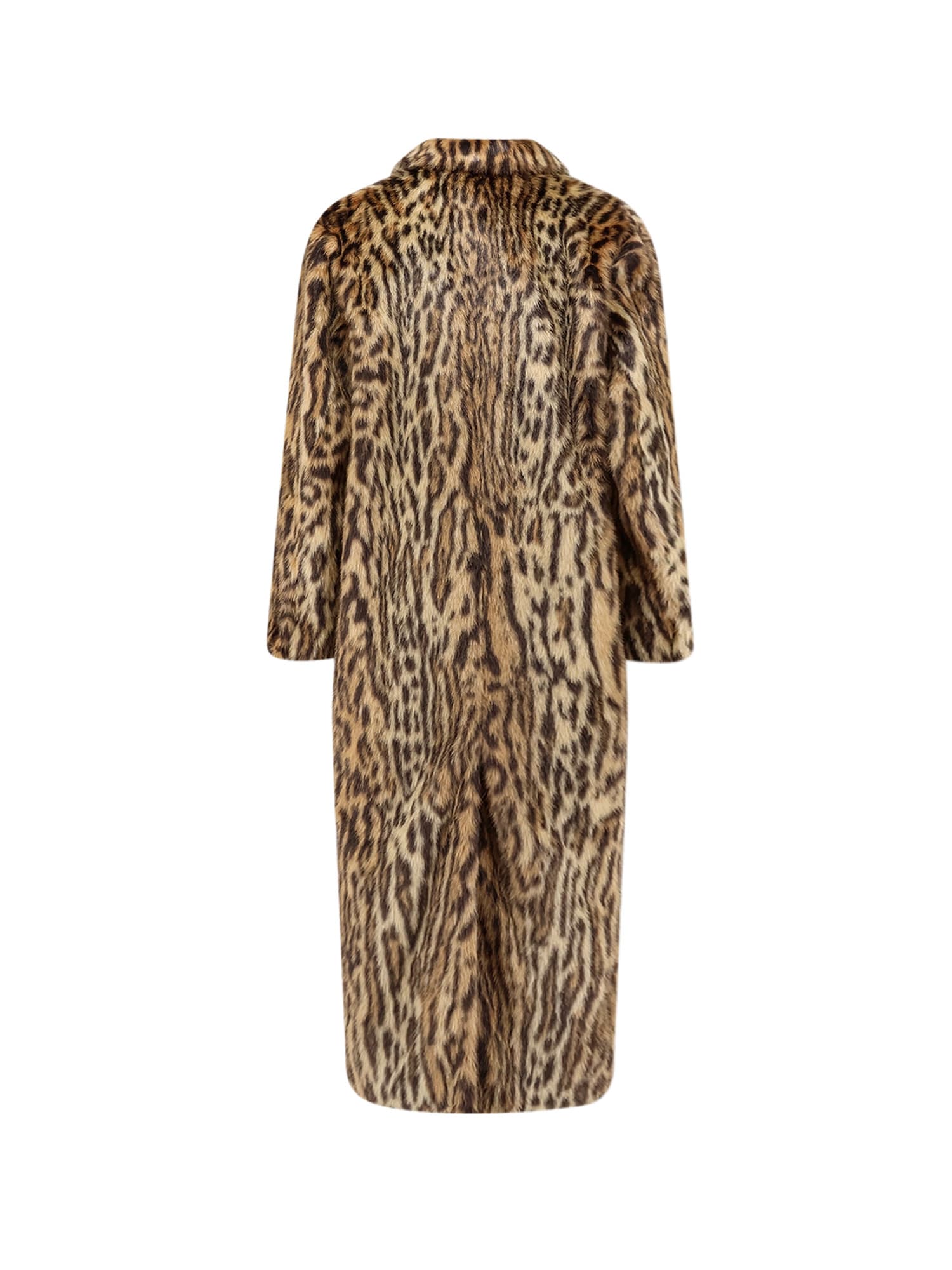 Stand Studio Marceline Coat With Animalier Print In Multi