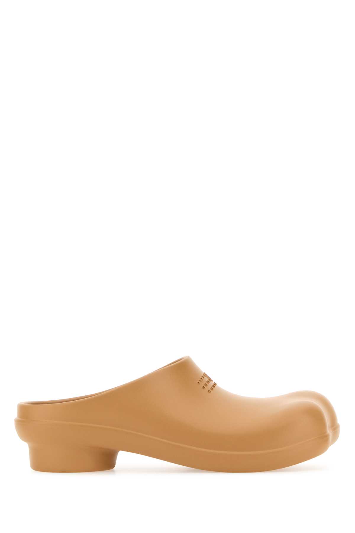 Shop Mm6 Maison Margiela Camel Rubber Anatomic Slippers In Doe Brown