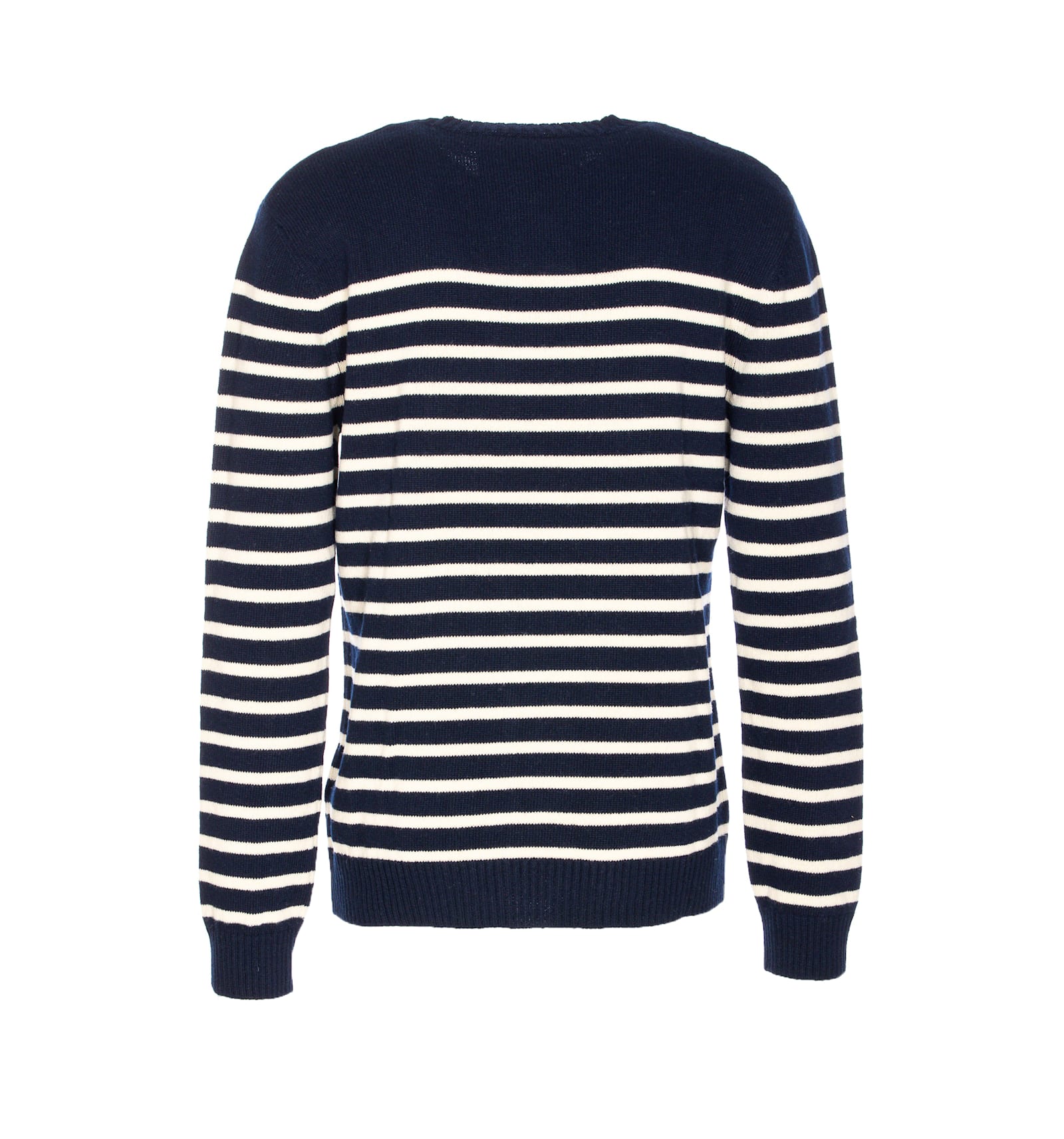 Valentino Garavani Crewneck Sweater With Bold Jacquard Motif In Black