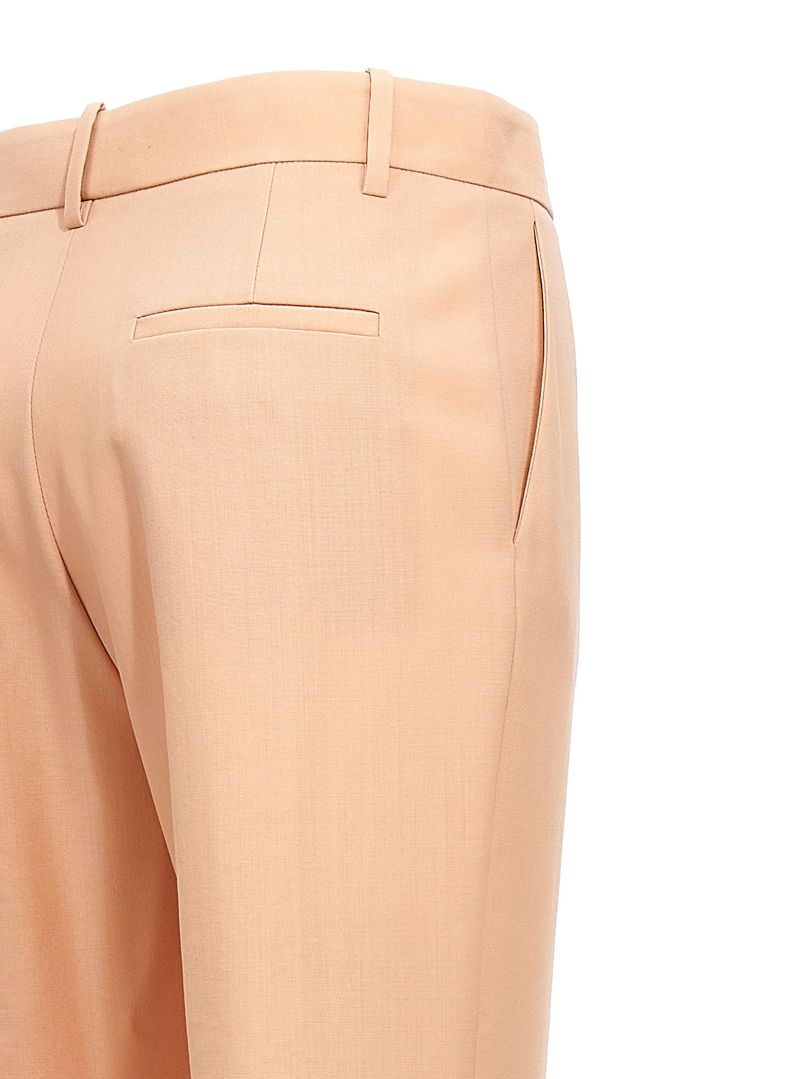 Shop Valentino Dry Tailoring Wool  Pants In Beige