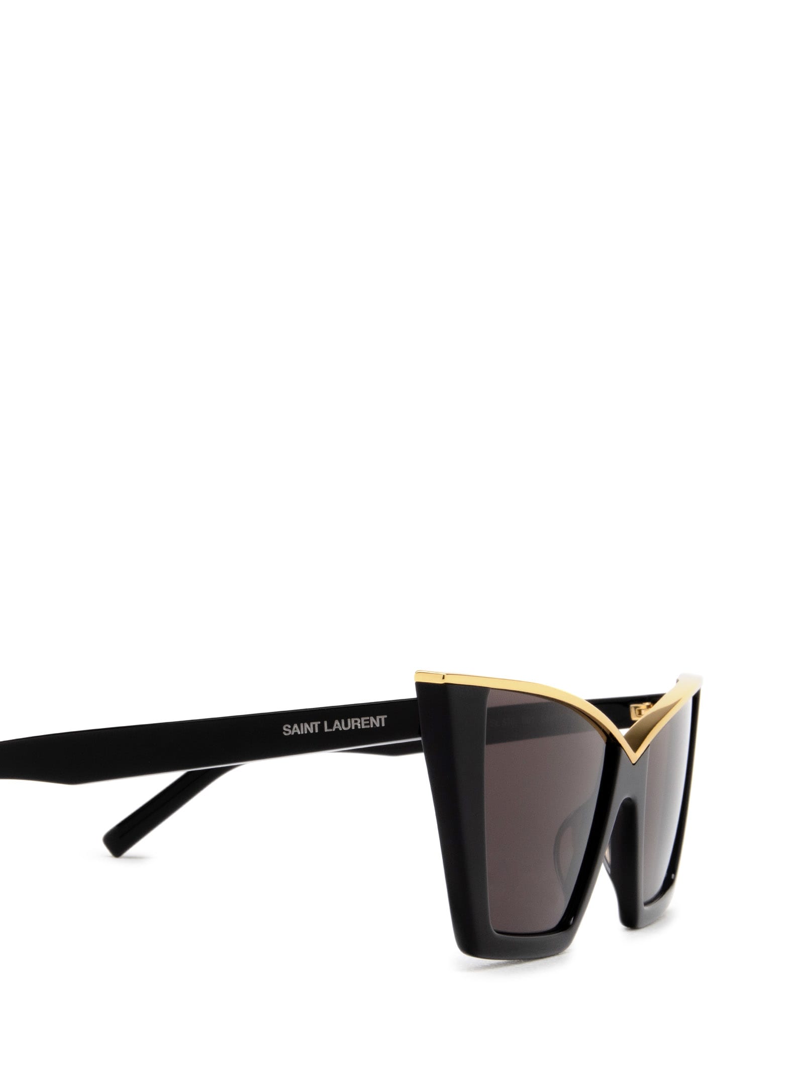 Shop Saint Laurent Sl 570 Black Sunglasses