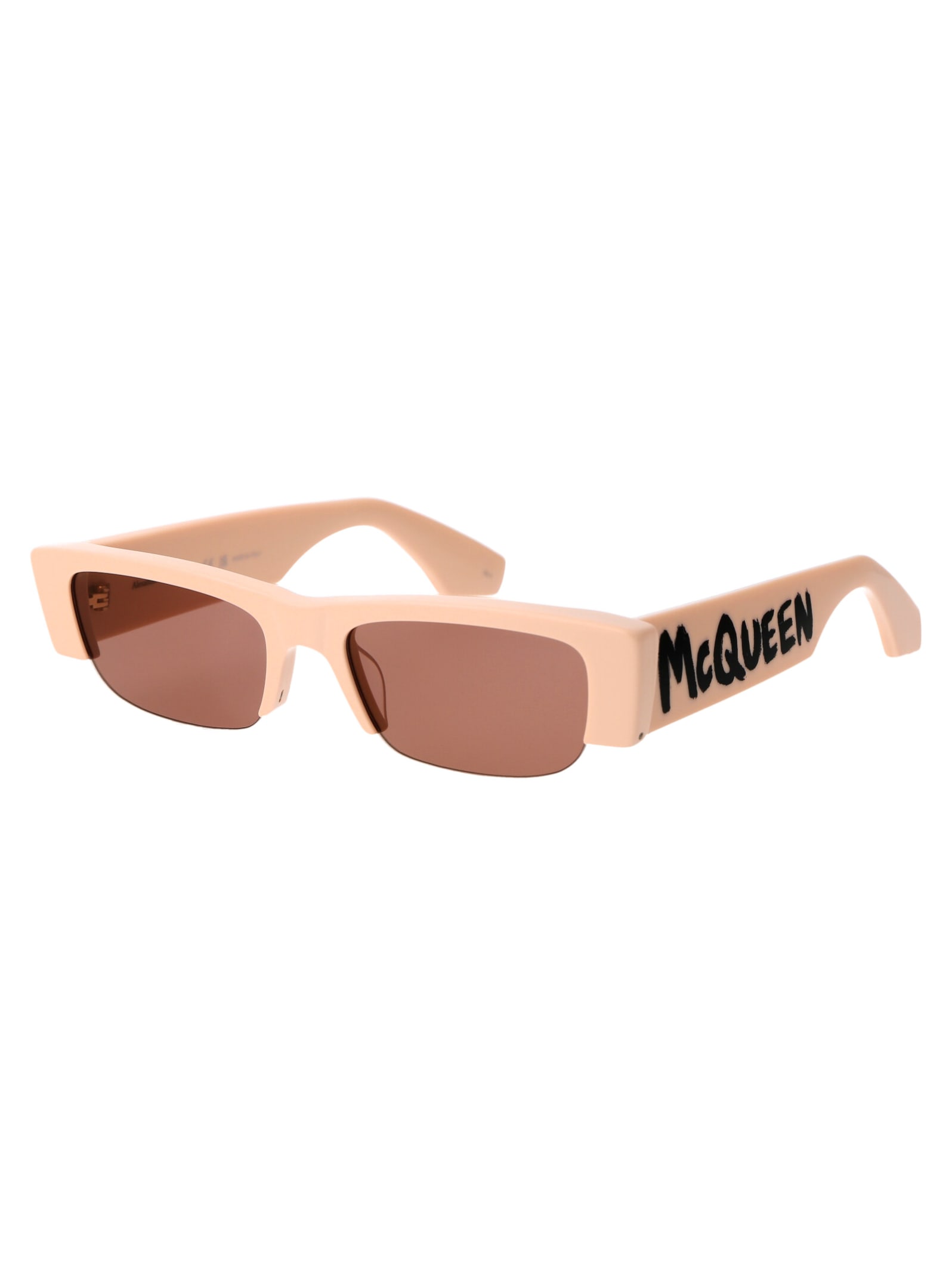 Shop Alexander Mcqueen Am0404s Sunglasses In 003 Pink Pink Pink