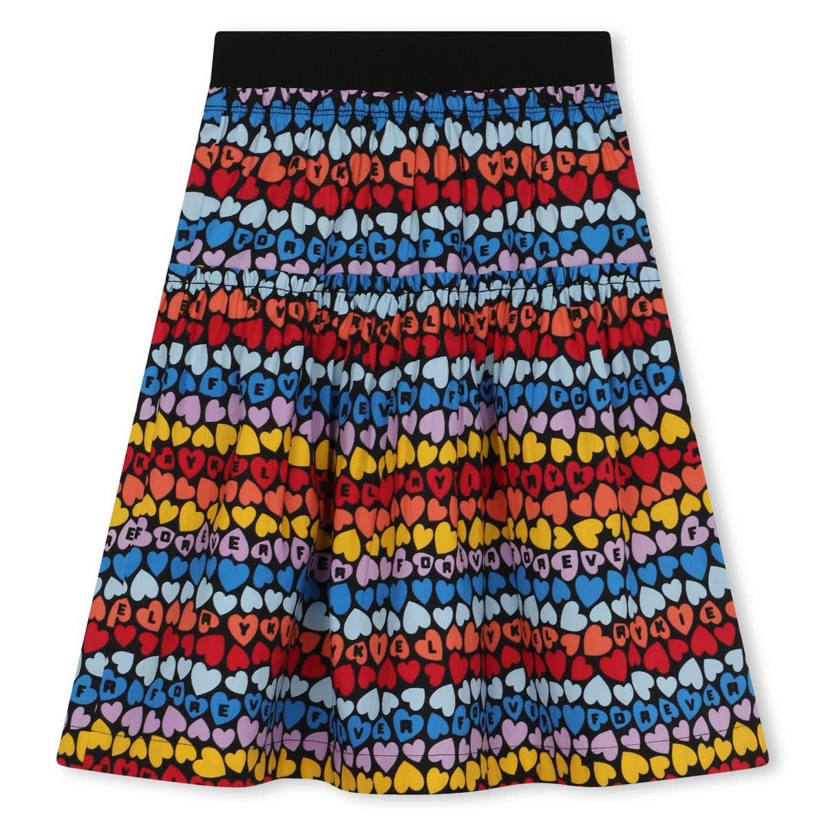 Shop Sonia Rykiel Skirt With Flounces In Multicolor