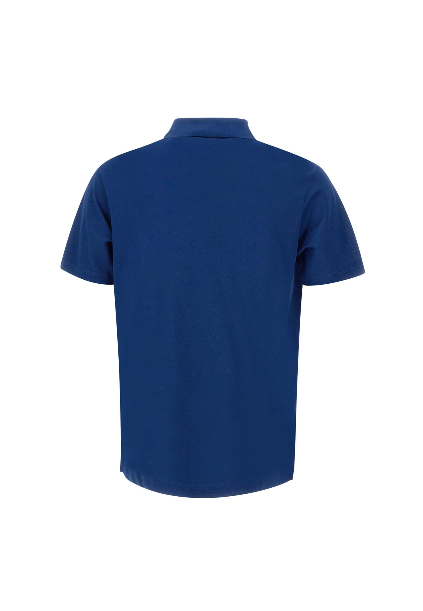Shop Paul&amp;shark Organic Piqué Cotton Polo Shirt In Blue
