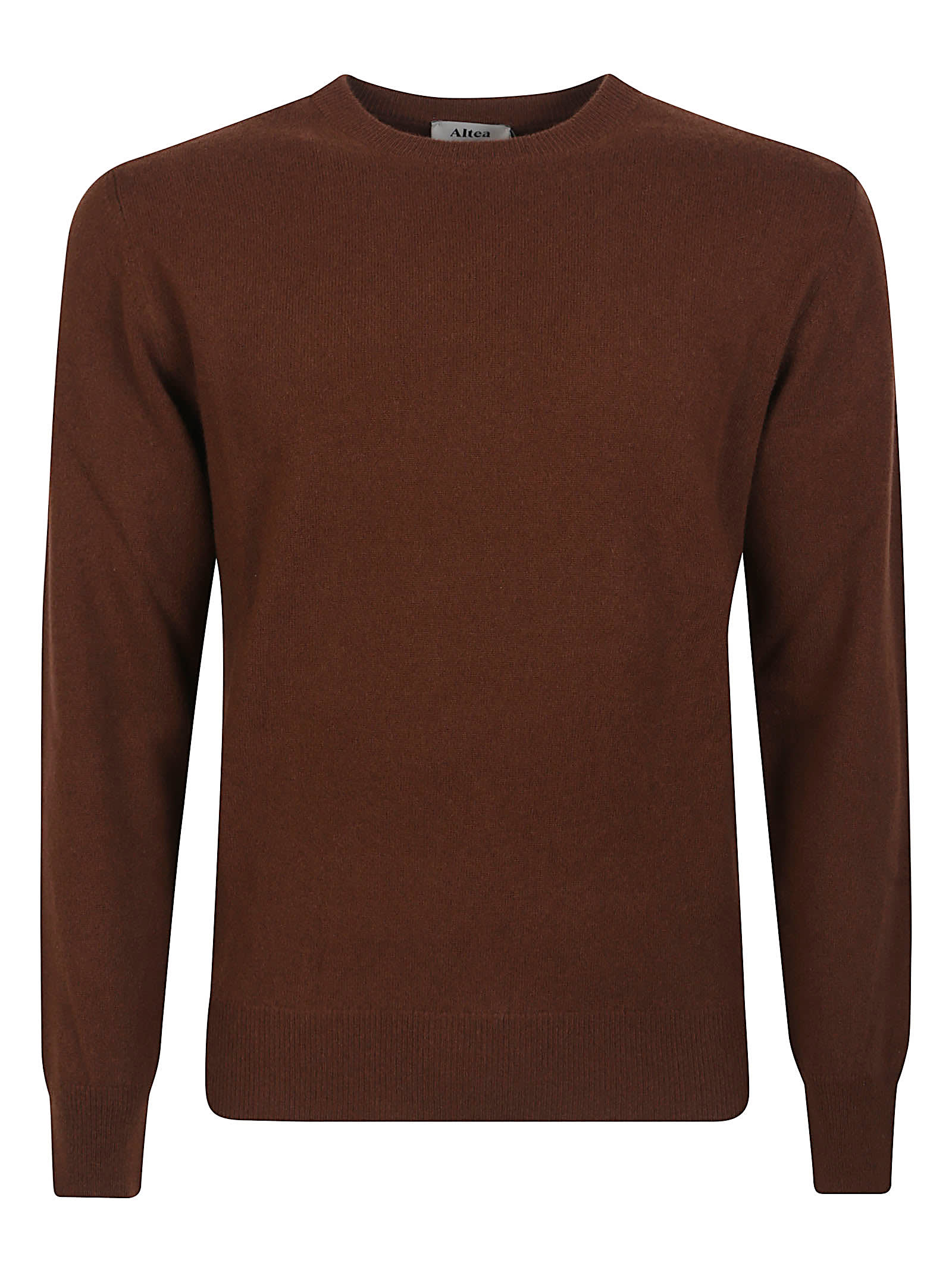 Altea Crew-neck Cashmere Sweater In Brown
