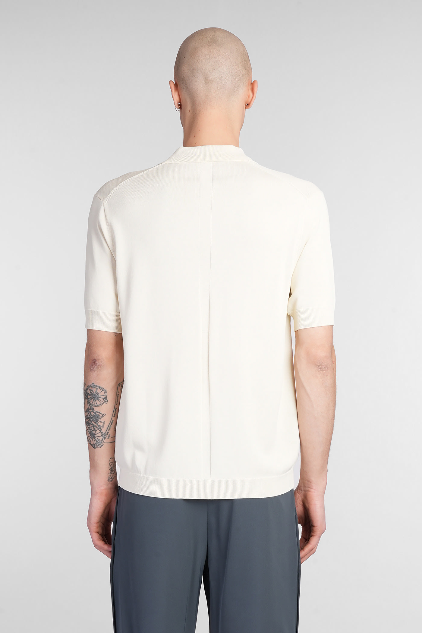 Low Brand K194 Polo In Beige Viscose In Beige