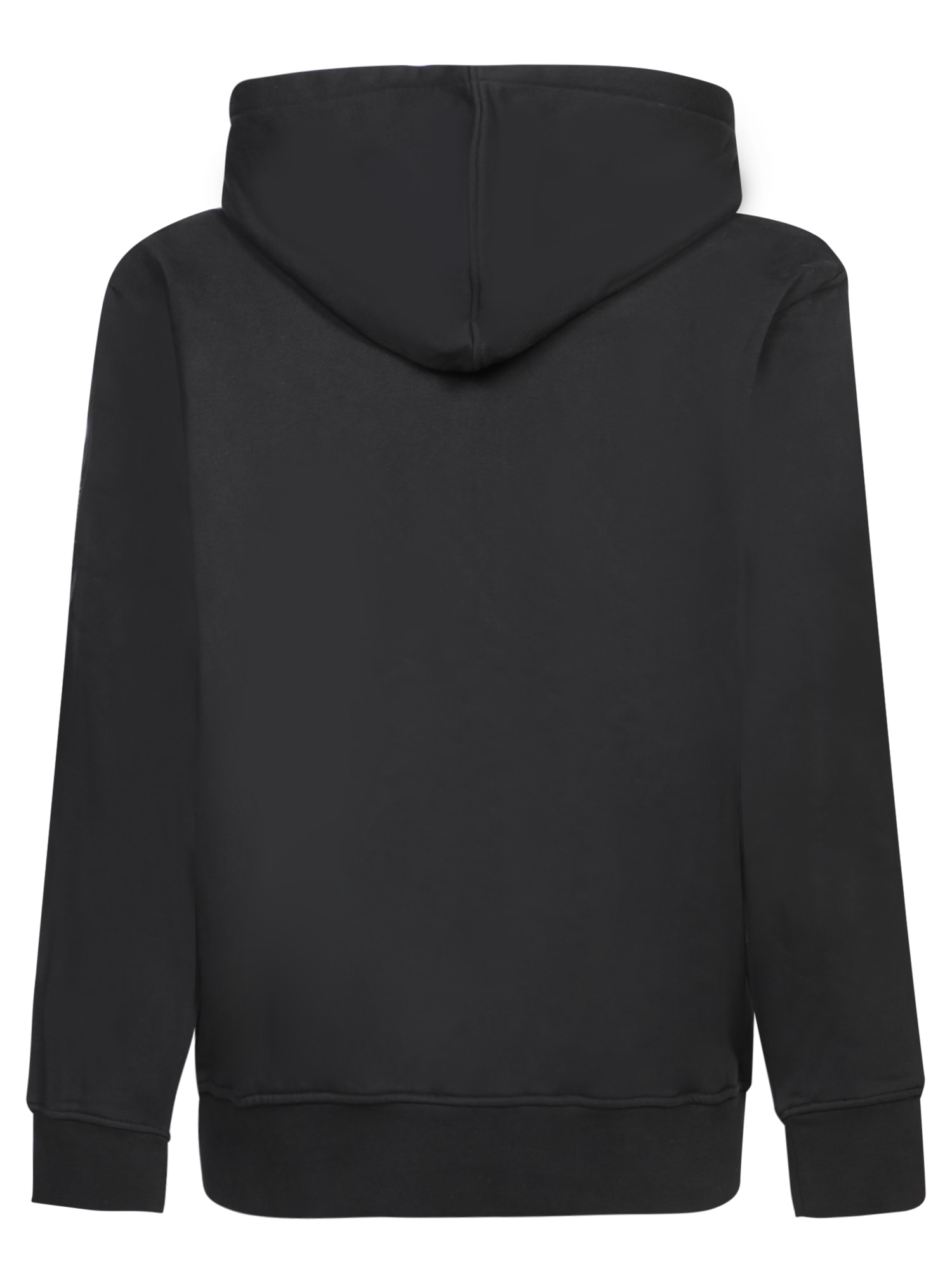 Shop Alexander Mcqueen Black Hoodie With Logo And Zip