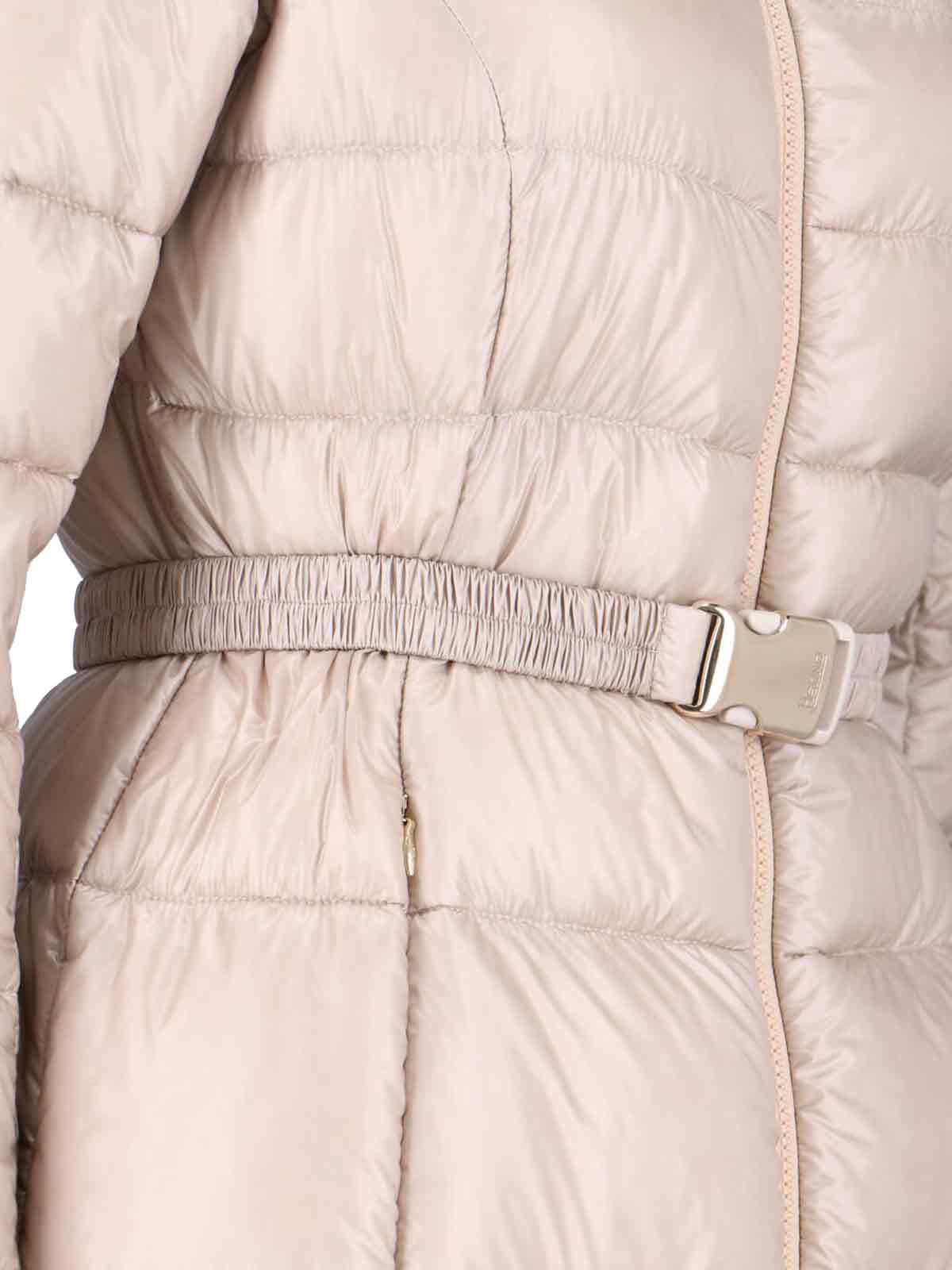 Herno Maxi Belted Down Jacket In Pink