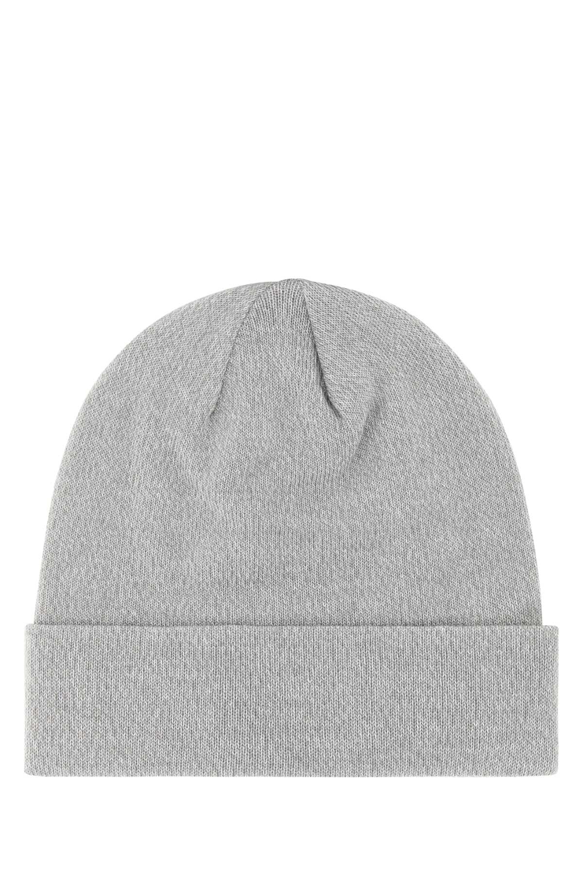 The North Face Melange Light Grey Stretch Polyester Blend Beanie Hat In Dyx1