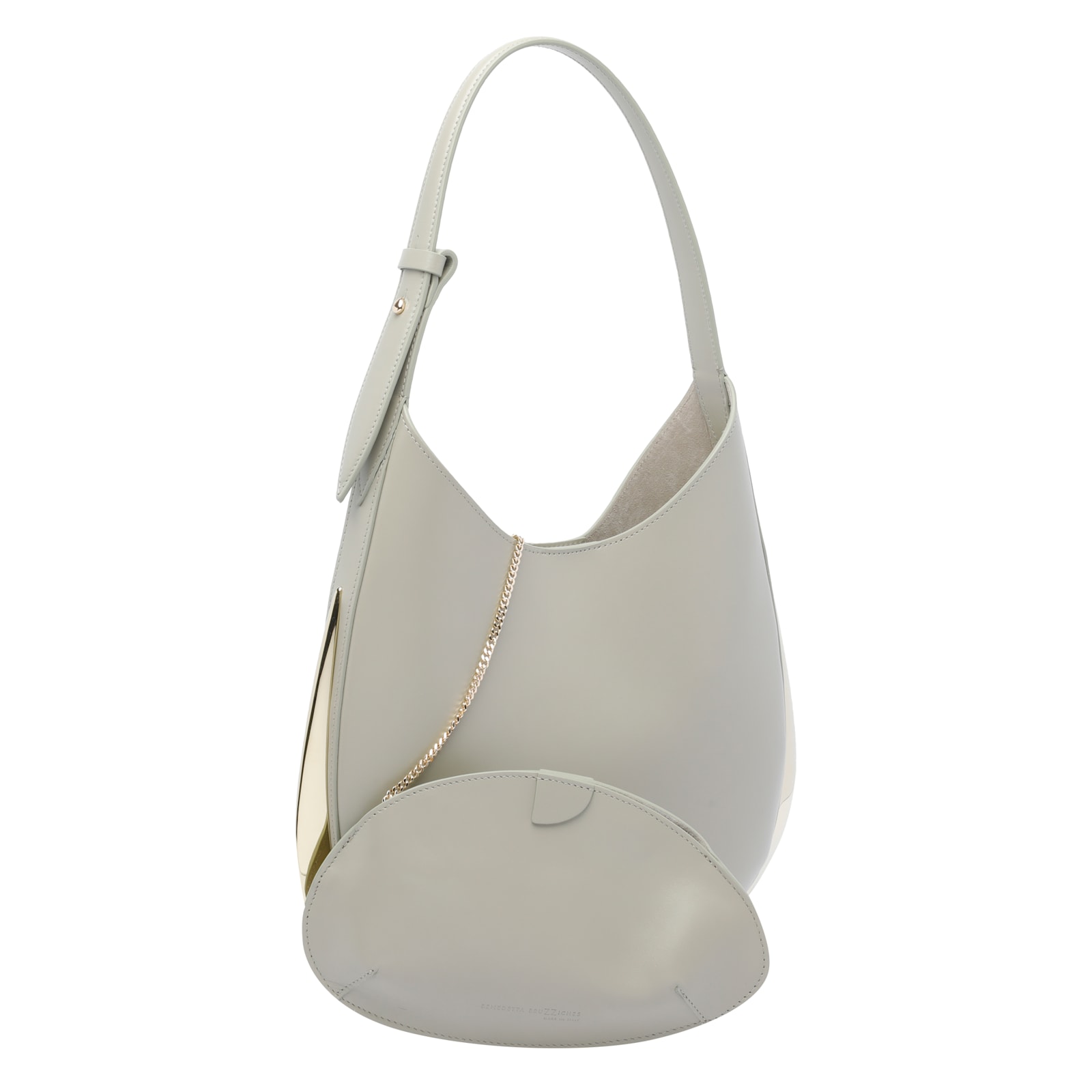 Benedetta Bruzziches Tote Bag With Adjustable Handle Structure In Green