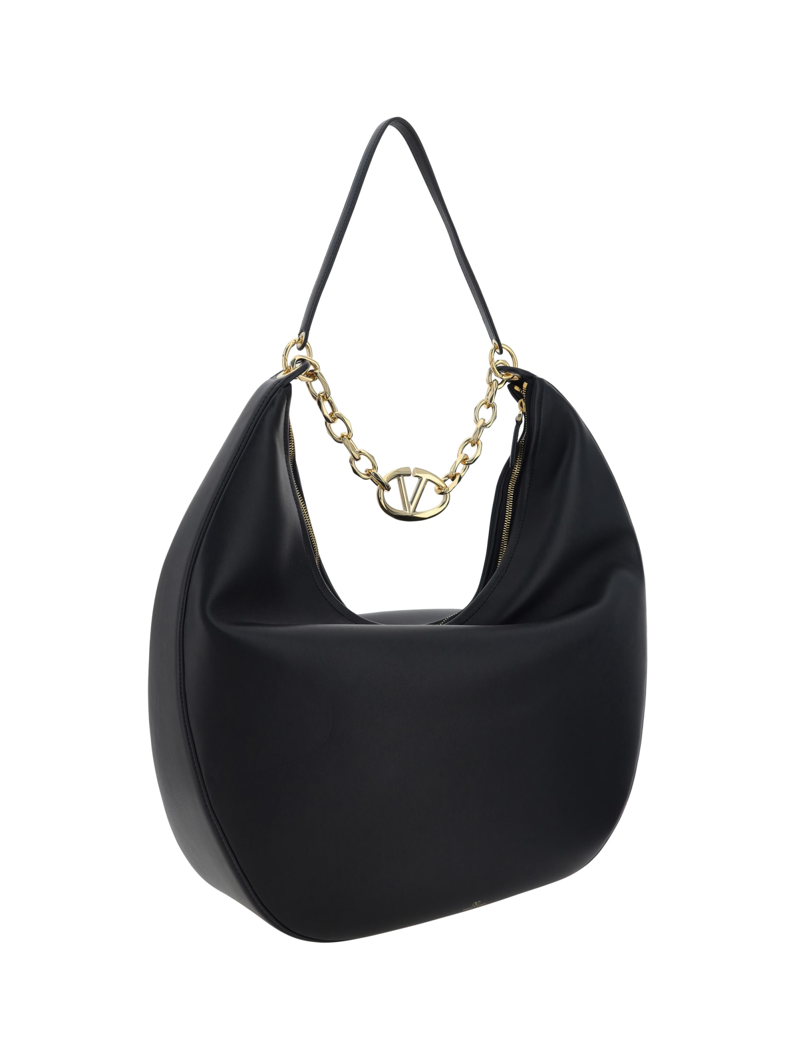 Shop Valentino Vlogo Shoulder Bag In Nero