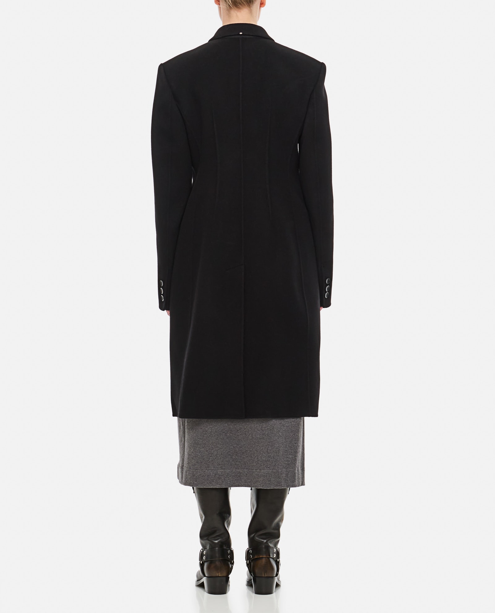 Shop Sportmax Morgana Double Breasted Coat In Black