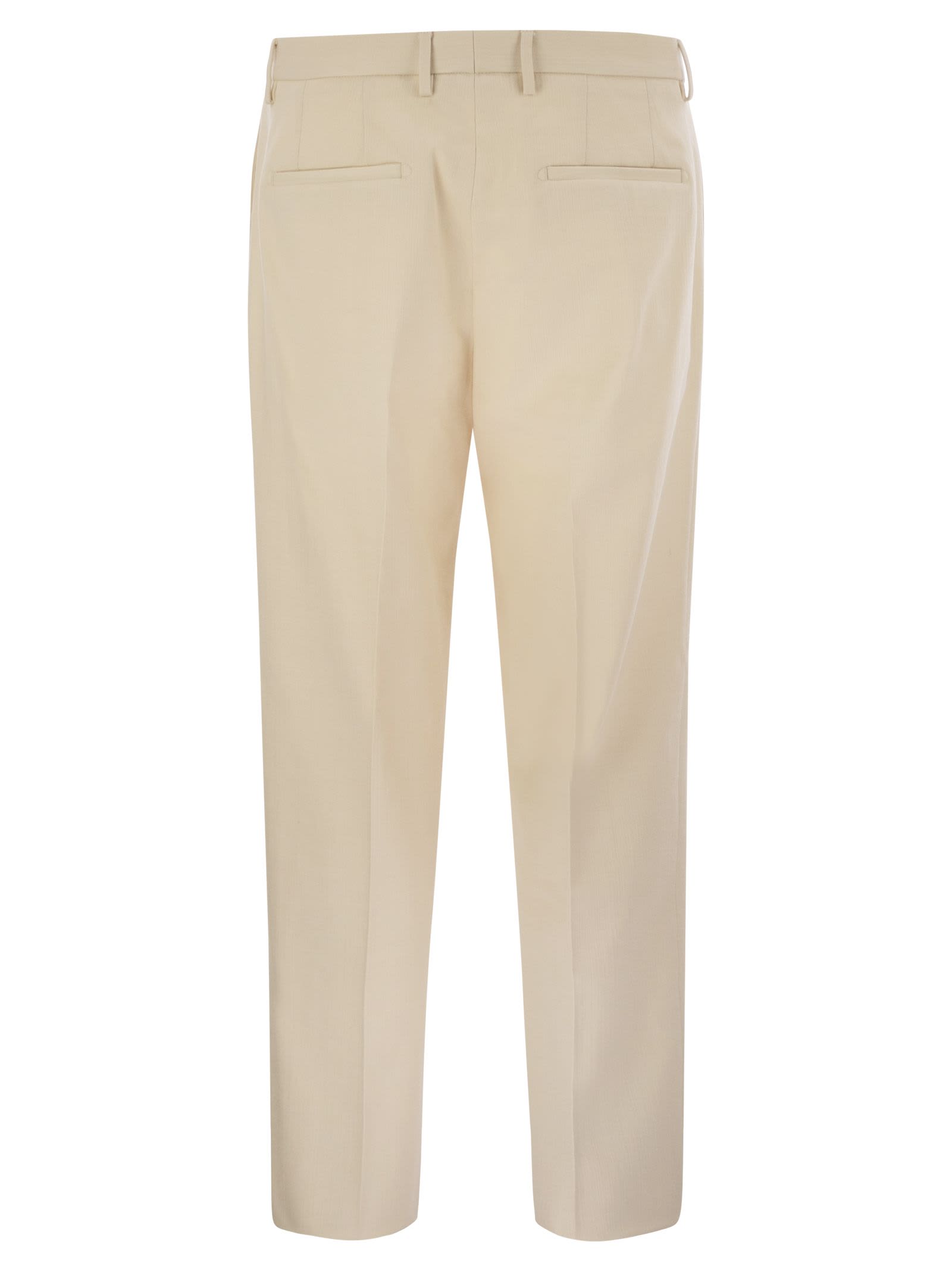 Shop Tagliatore Stretch Cotton-blend Trousers