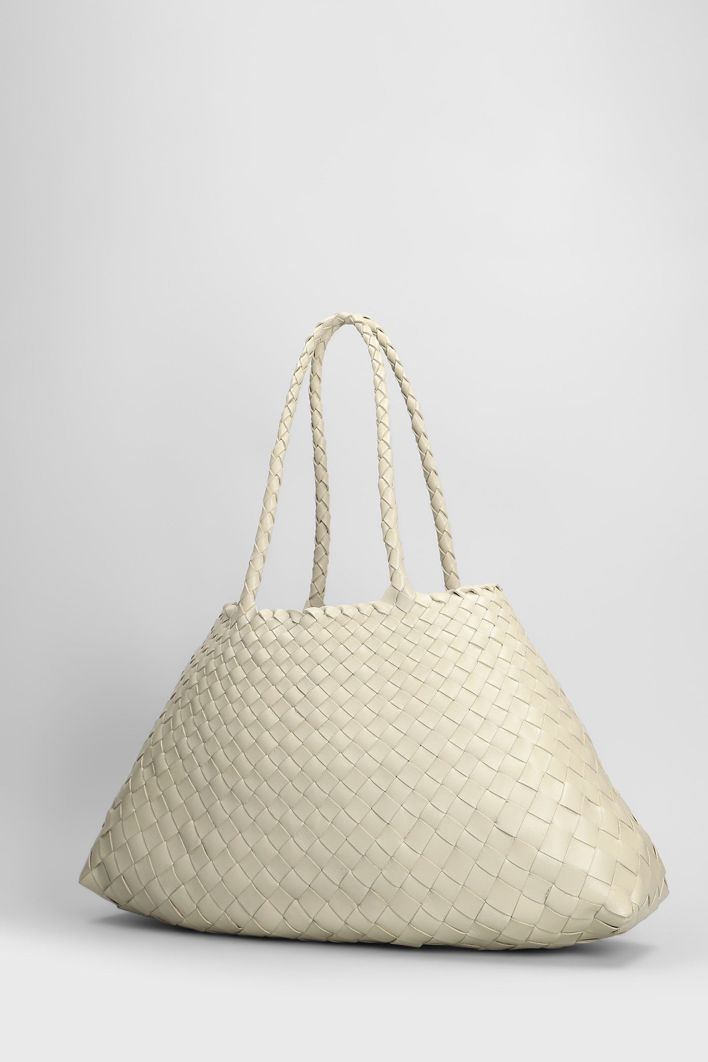 Dragon Diffusion Santa Croce Big Tote In Beige Leather In Sand