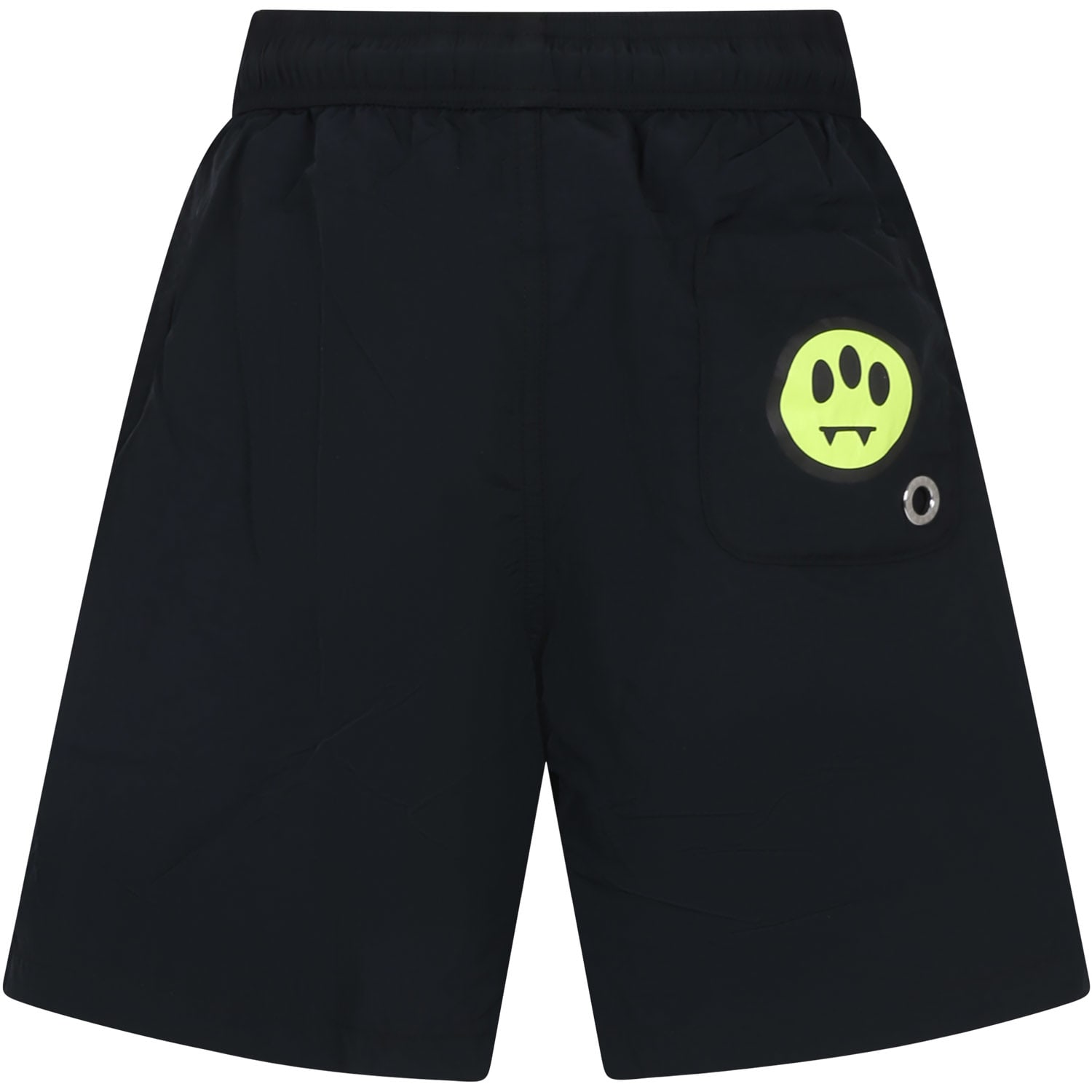 Shop Barrow Black Swim Shorts For Boy With Smiley