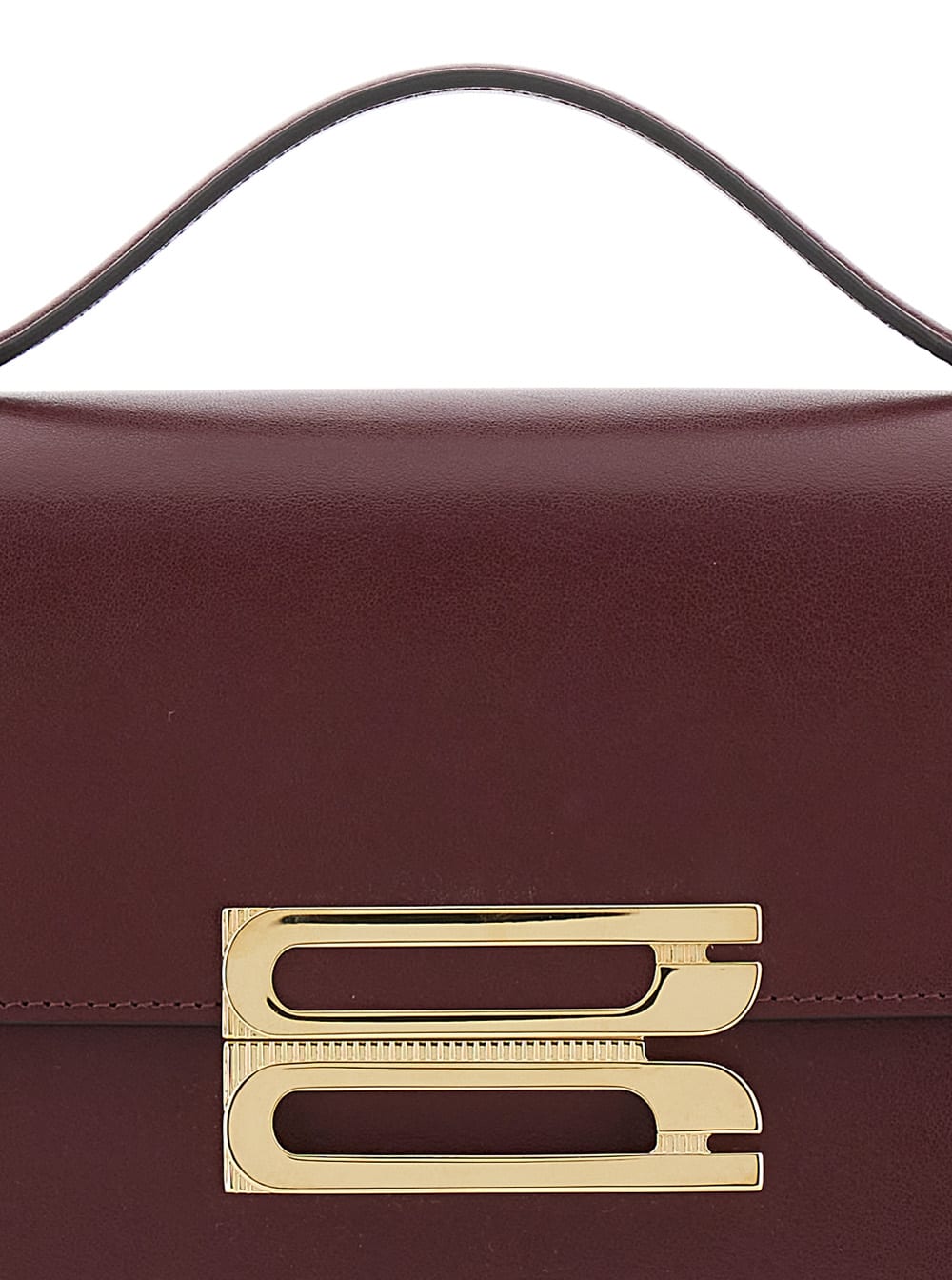 Victoria Beckham Dorian Bordeaux Shoulder Bag With Adjustable And Removable Shoulder Strap And Logo Plaque On The Fro