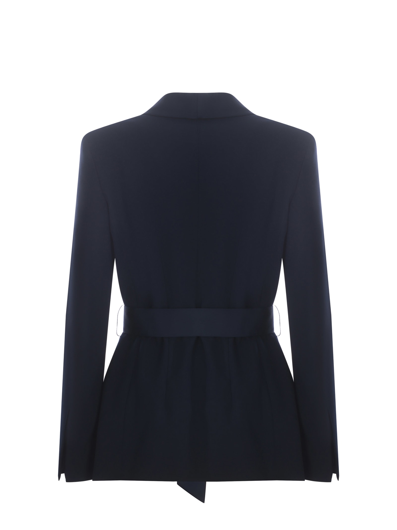 Shop Manuel Ritz Tuxedo Jacket  Made Of Never Satin In Blue