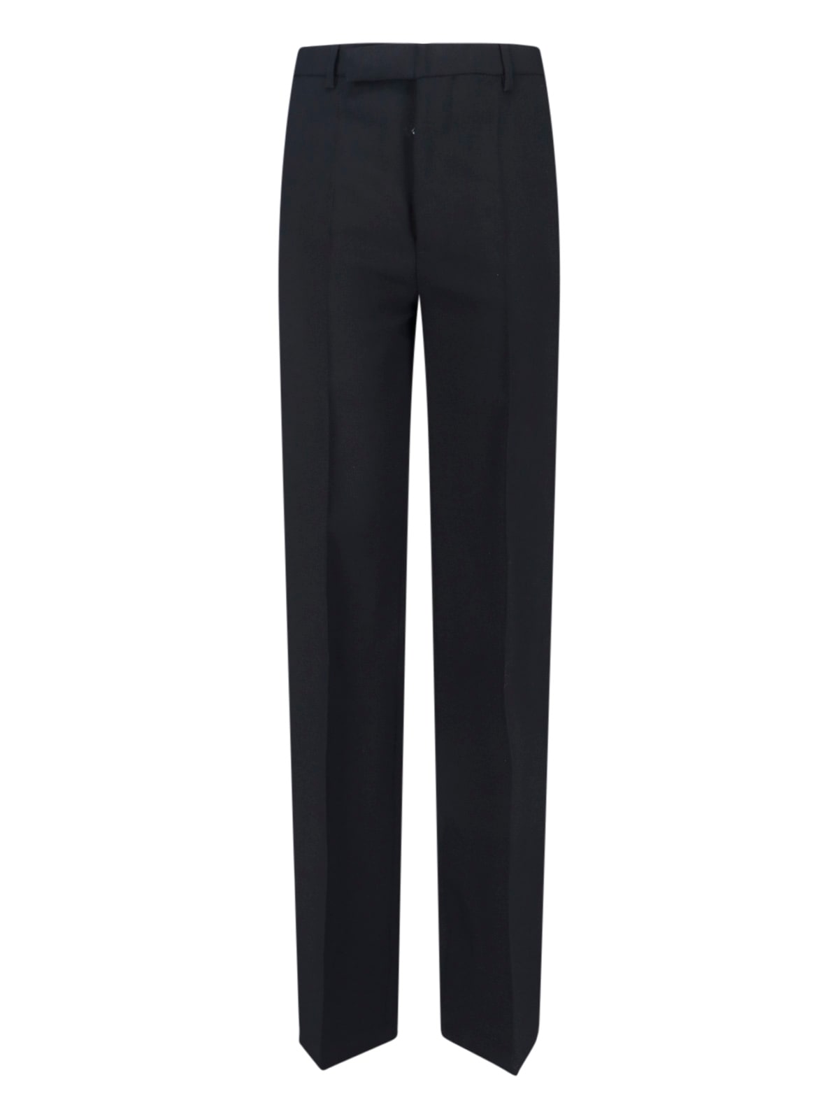 Rick Owens Dietrich Pressed Crease Trousers In Black