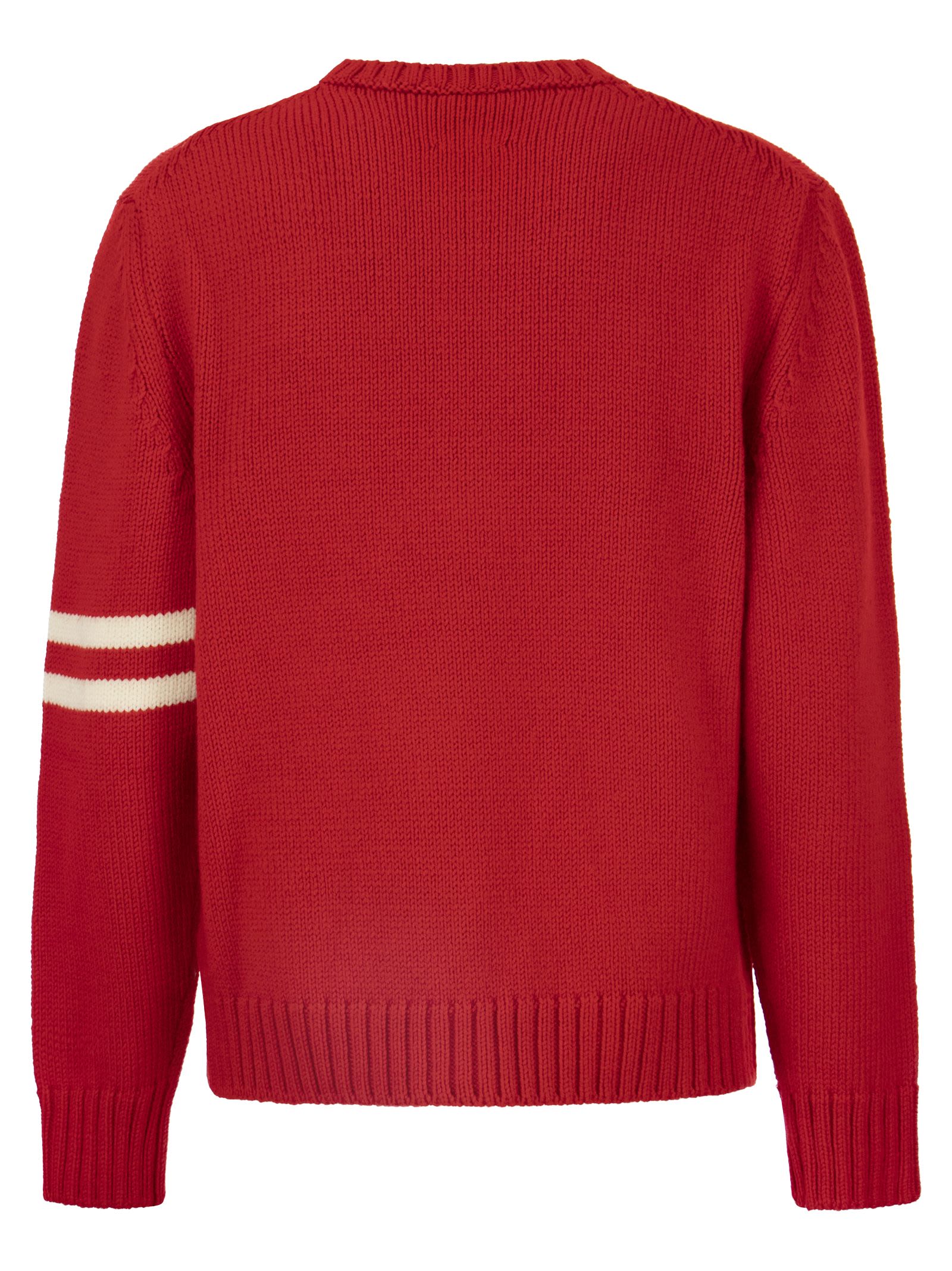 Shop Pt01 Wool Pullover In Red