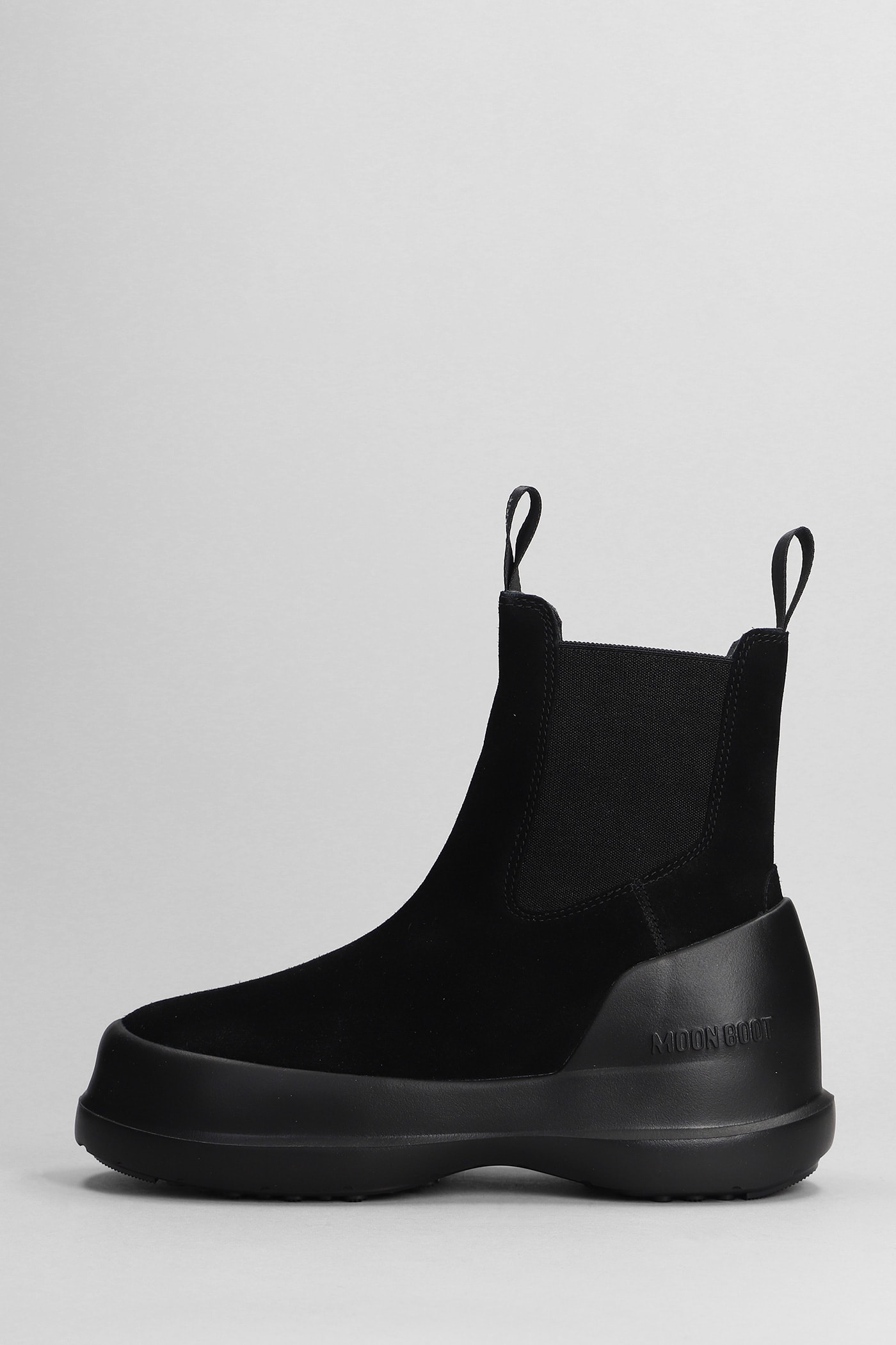 Shop Moon Boot Mb Luna Chelsea Ankle Boots In Black Suede